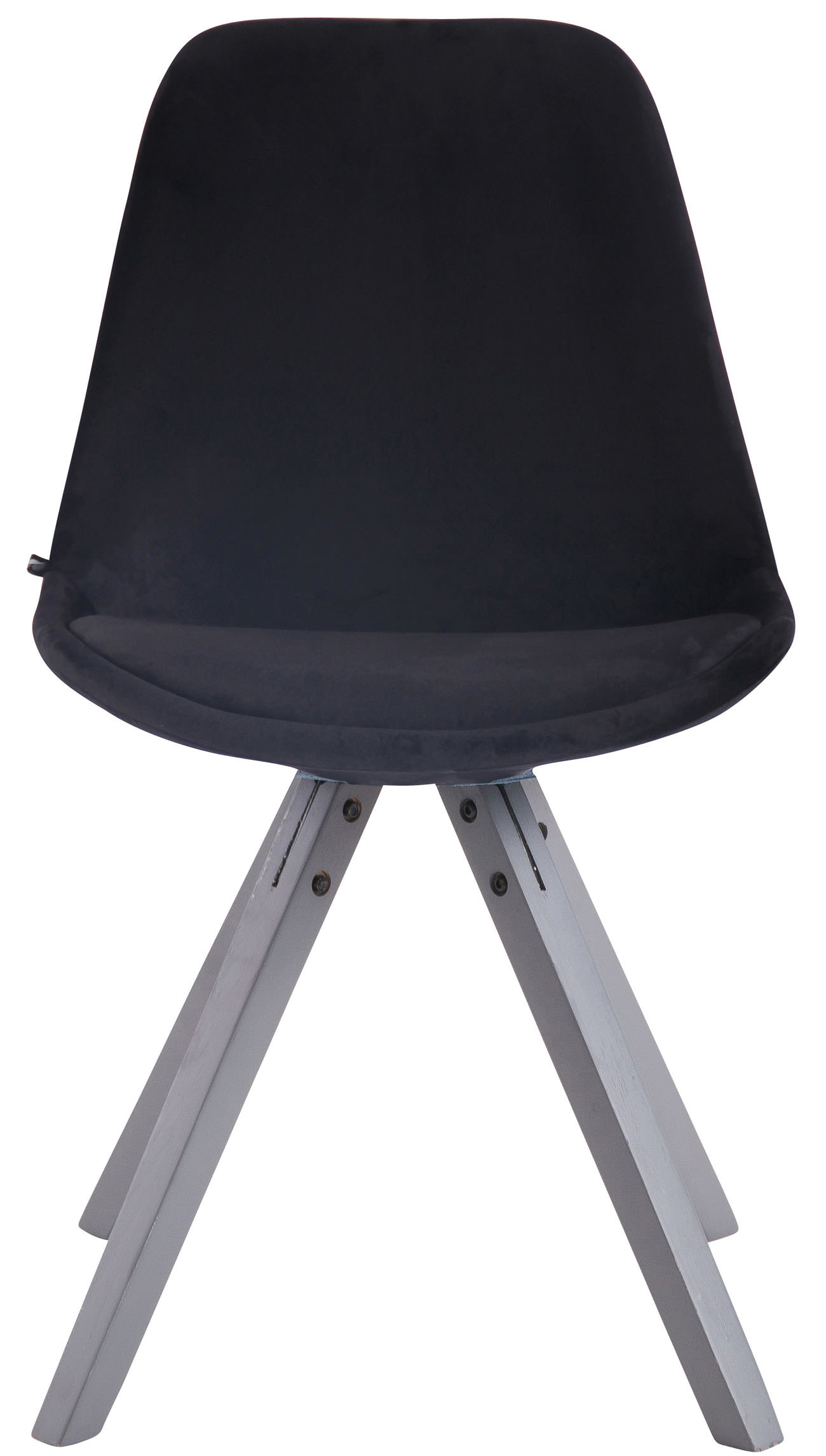 Sedia Toulouse in velluto gambe quadrate
