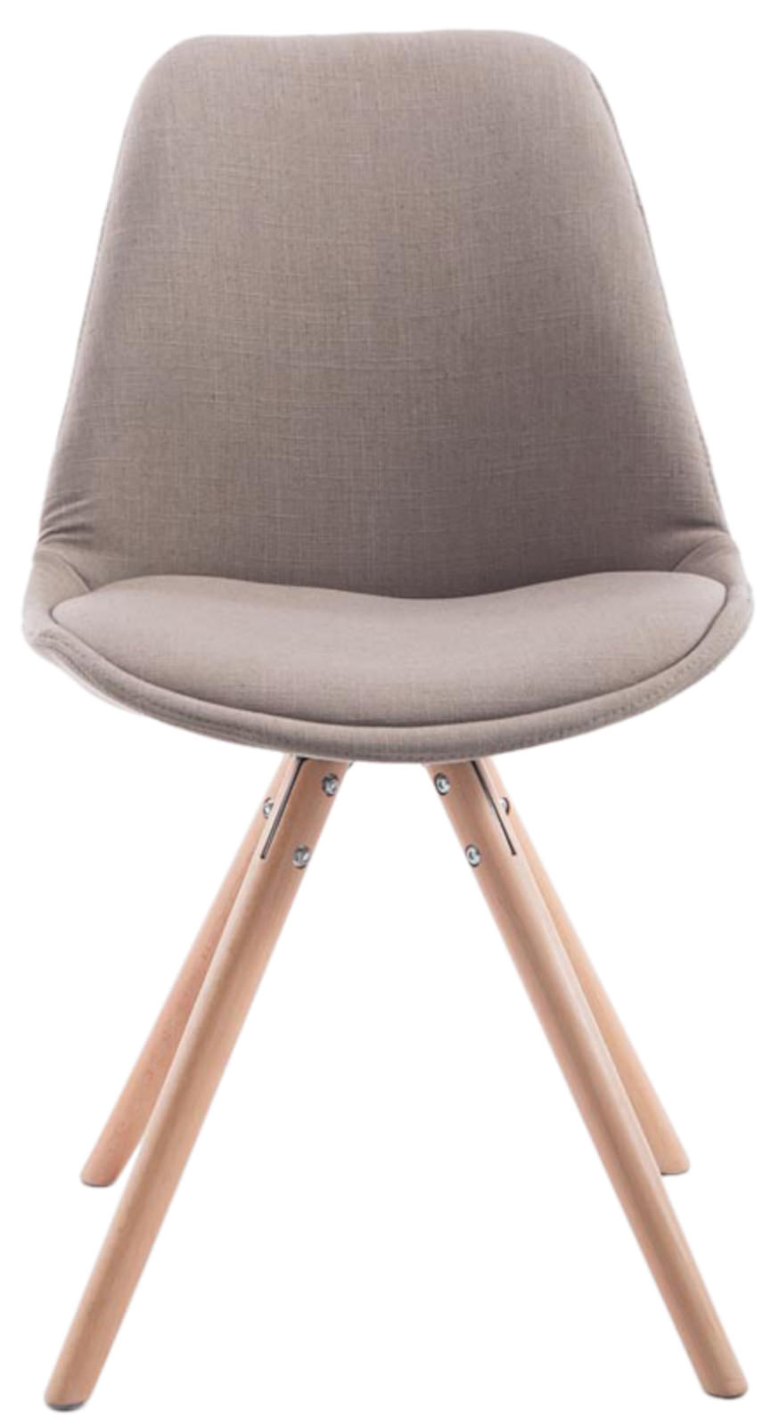 Set di 4 sedie per visitatori Toulouse Fabric Round
