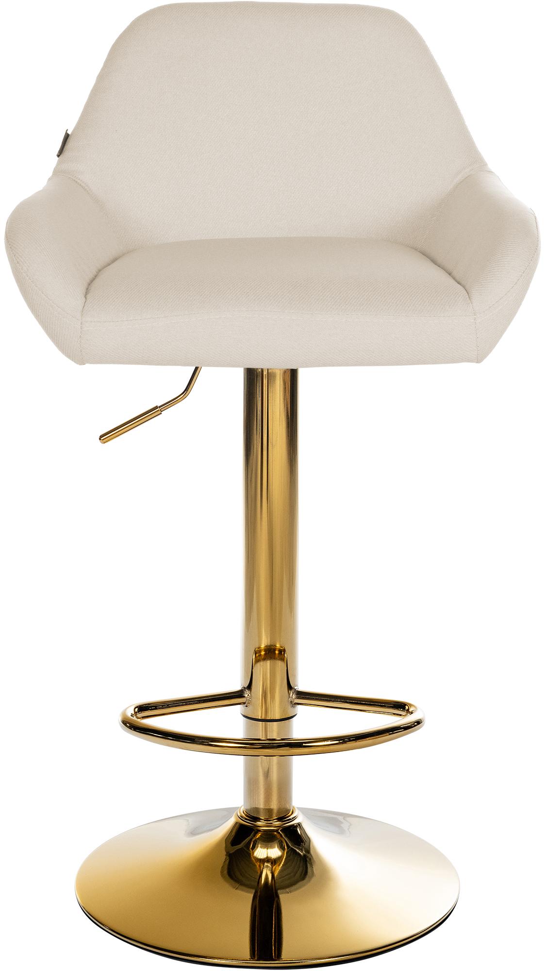 Sgabello da bar in tessuto Braga Gold
