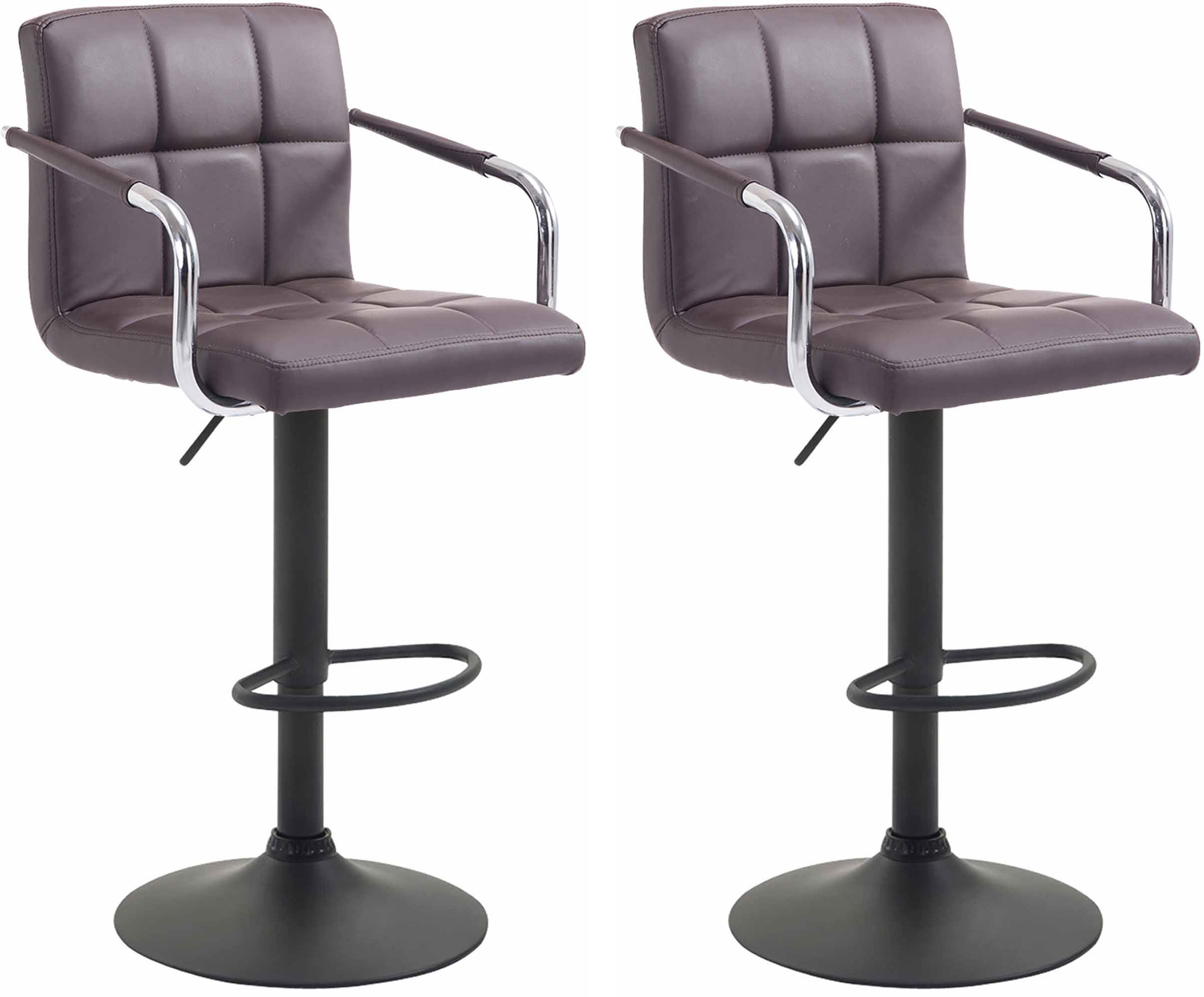 Set 2 sgabelli design Lucy V2 in similpelle