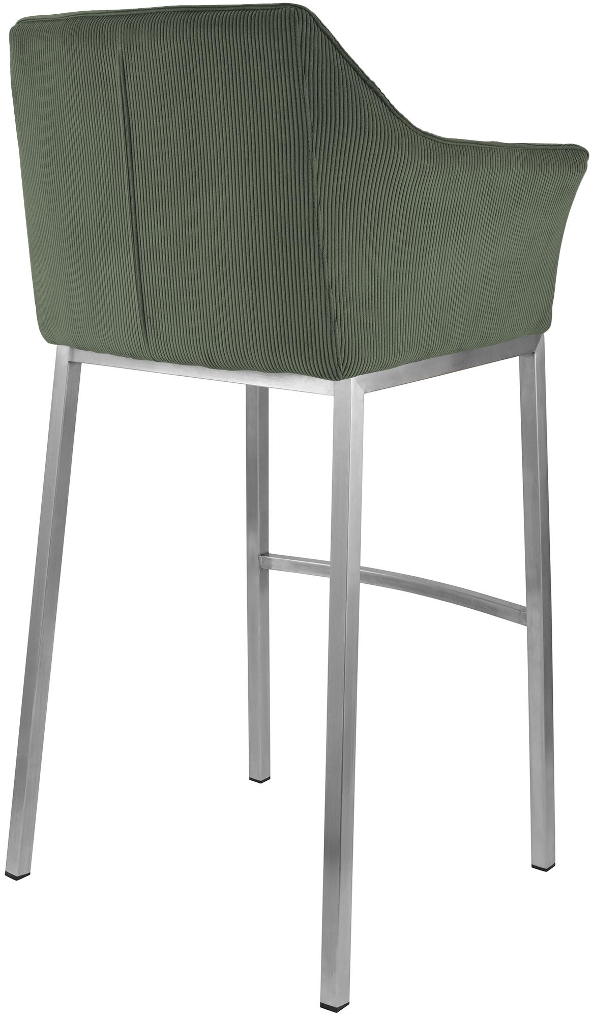 Sgabello Bar Damaso con Rivestimento In Corda e Base a Quattro Gambe