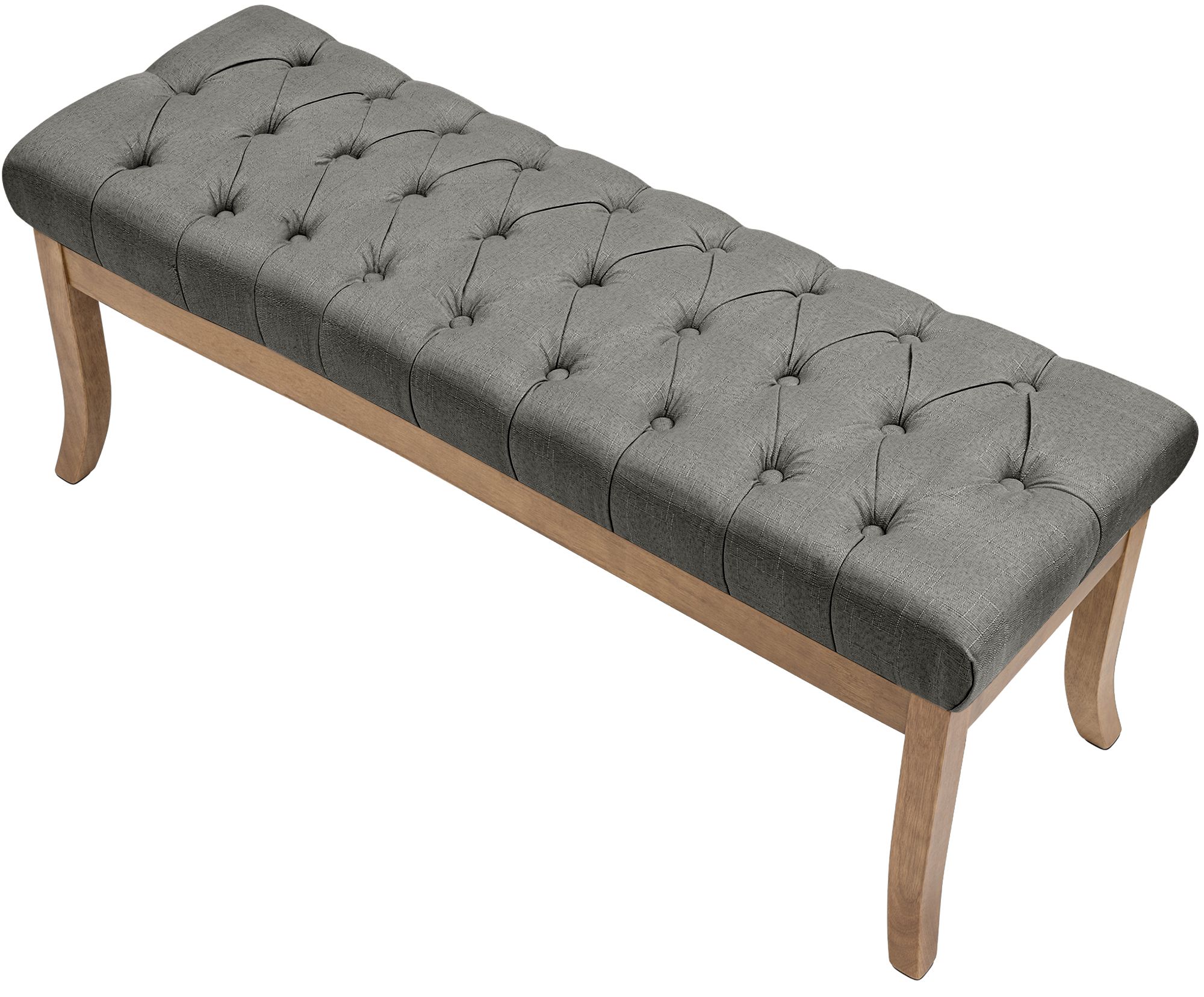 Panca design RAMSES in legno chiaro antico tessuto