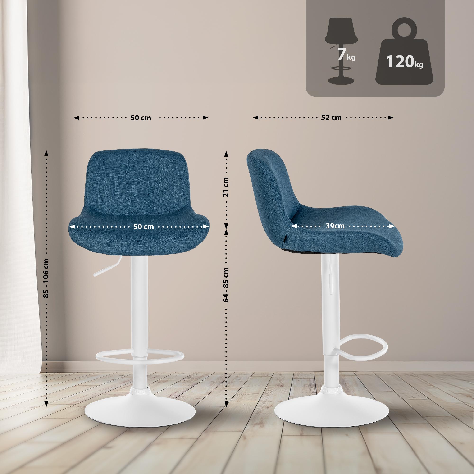 Set di 2 sgabelli da bar Solon White