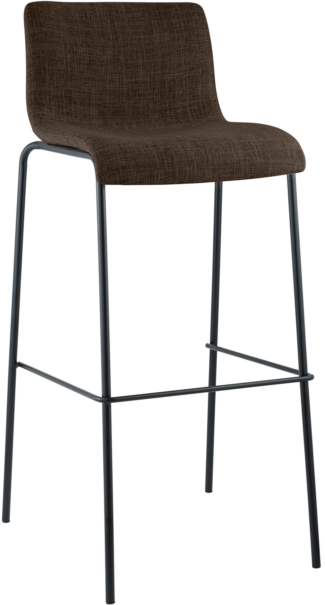 Sgabello da bar Hover in tessuto con base a quattro gambe