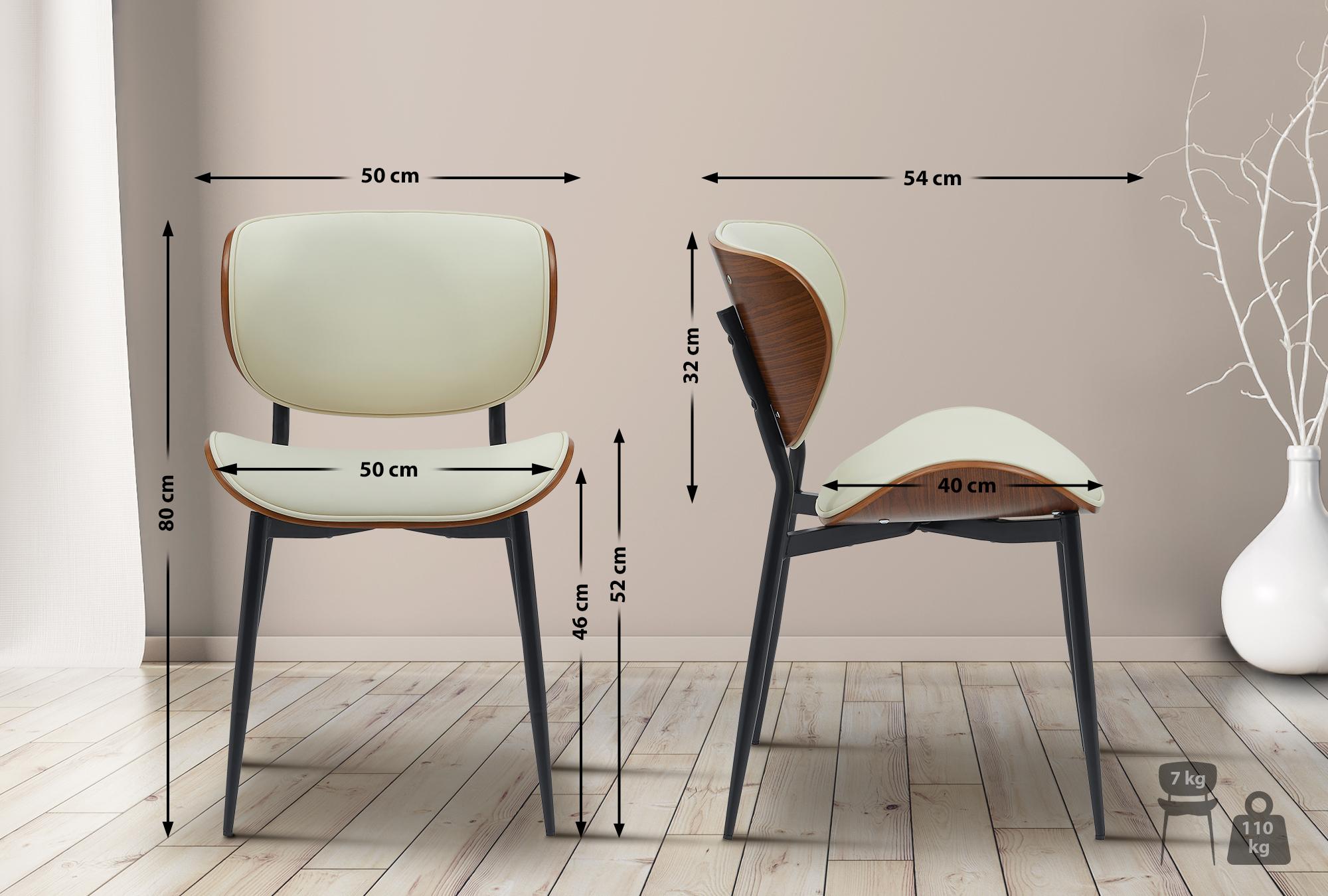 Set di 2 sedie visitatore Enid con rivestimento in similpelle o tessuto