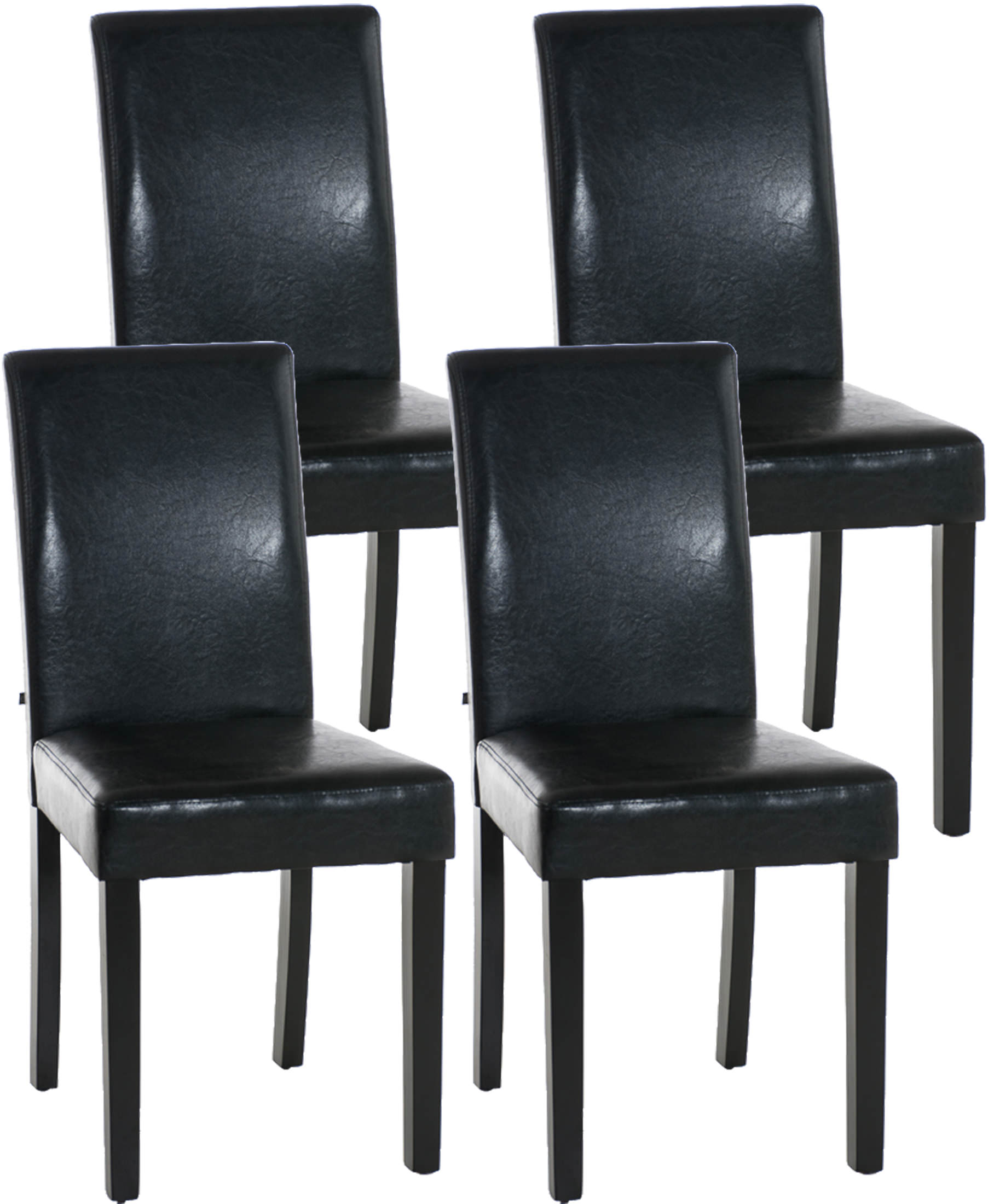 Set di 4 sedie da pranzo in finta pelle Ina