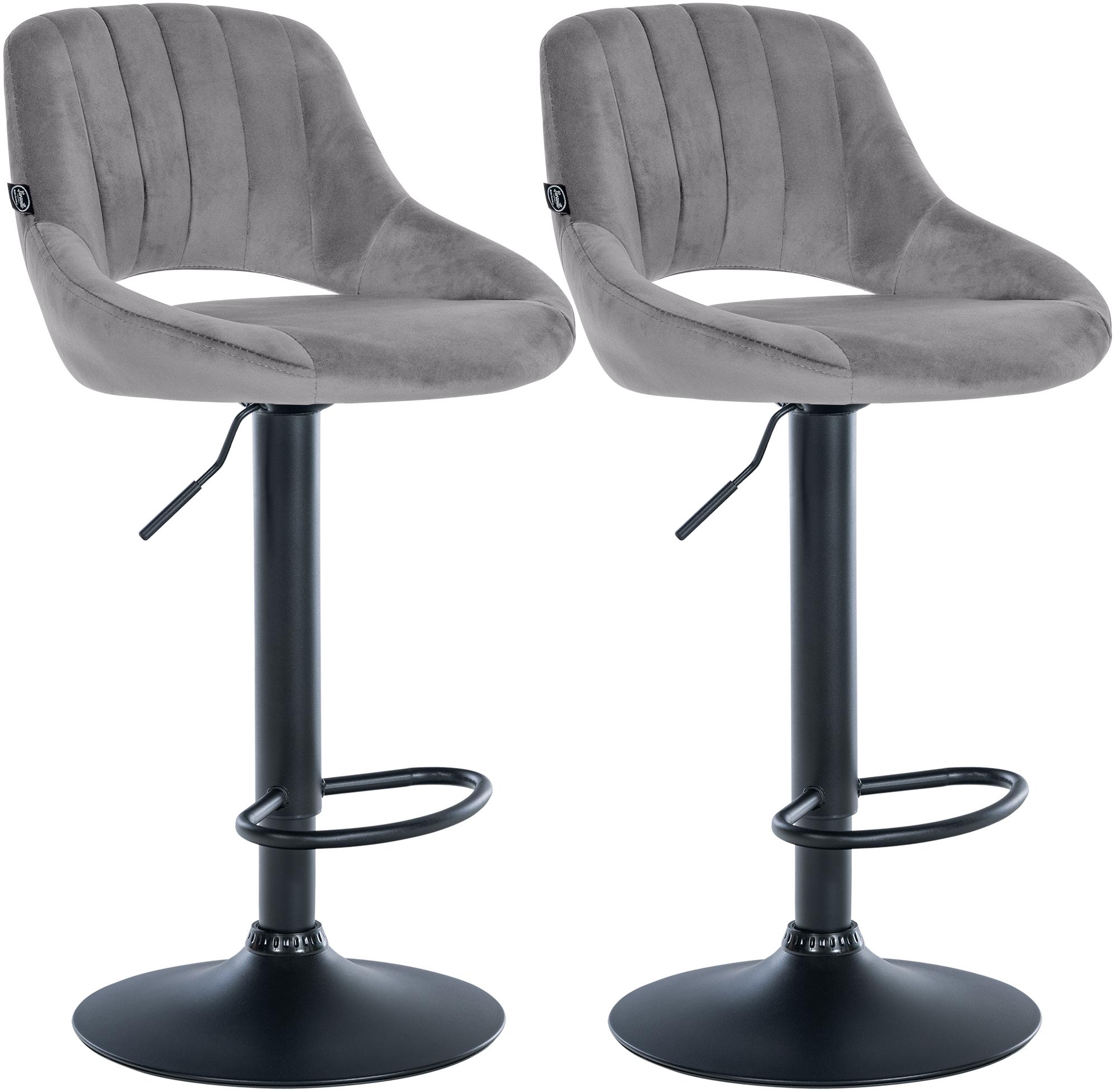 Set da 2 sgabelli da bar Milet in velluto