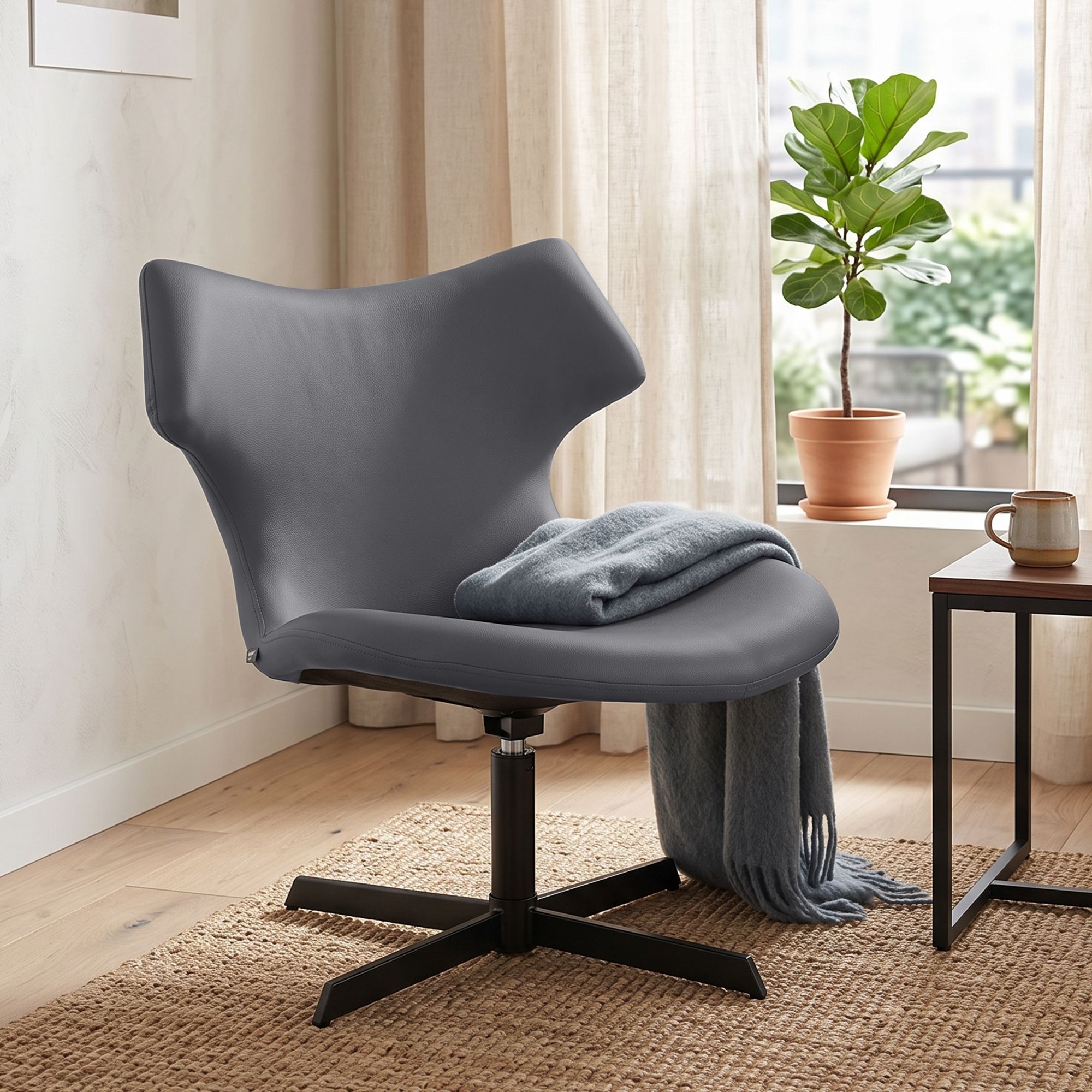 Set di 2 Poltroncine Lounge Welland Effetto Pelle