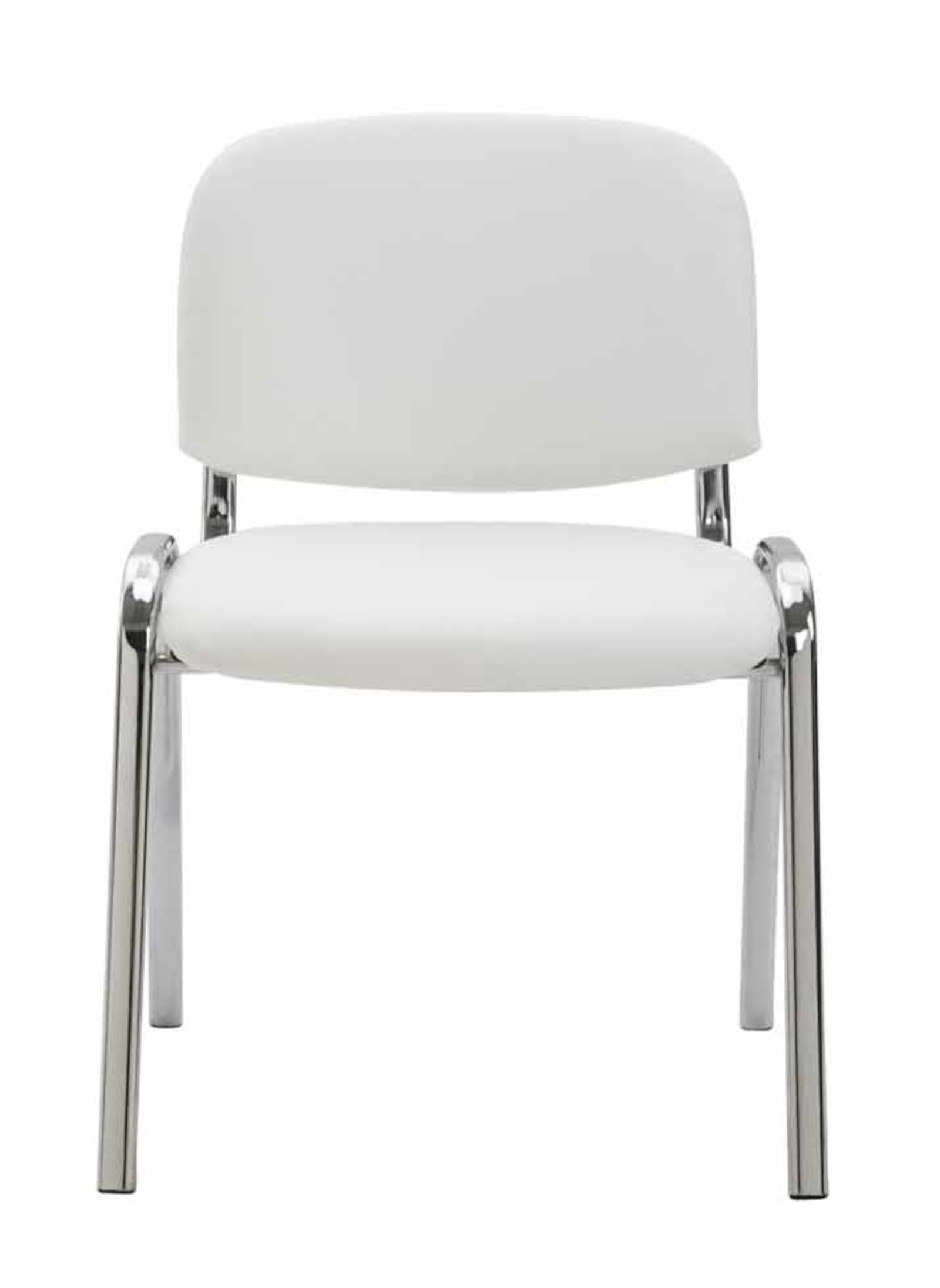 Set 4 Sedie Ufficio Ken Cromo In Similpelle