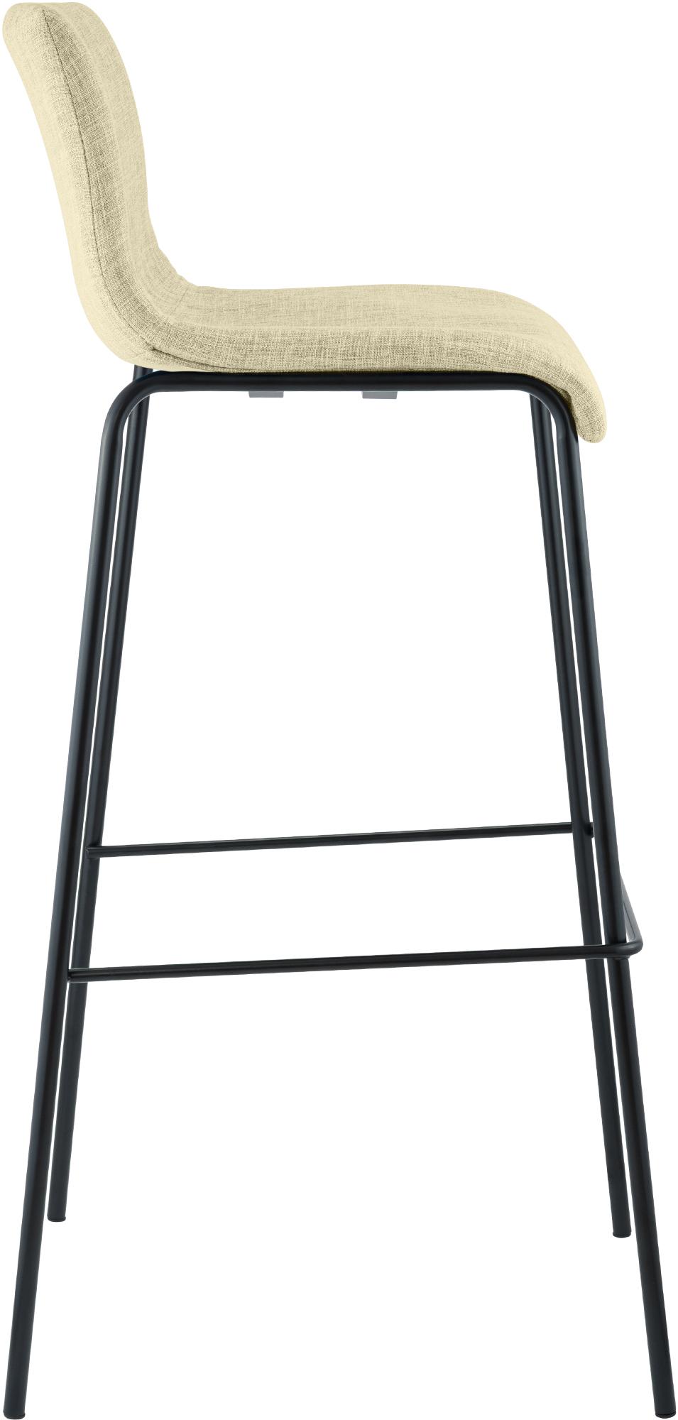 Set da 2 sgabelli da bar Hover in tessuto con base a 4 gambe