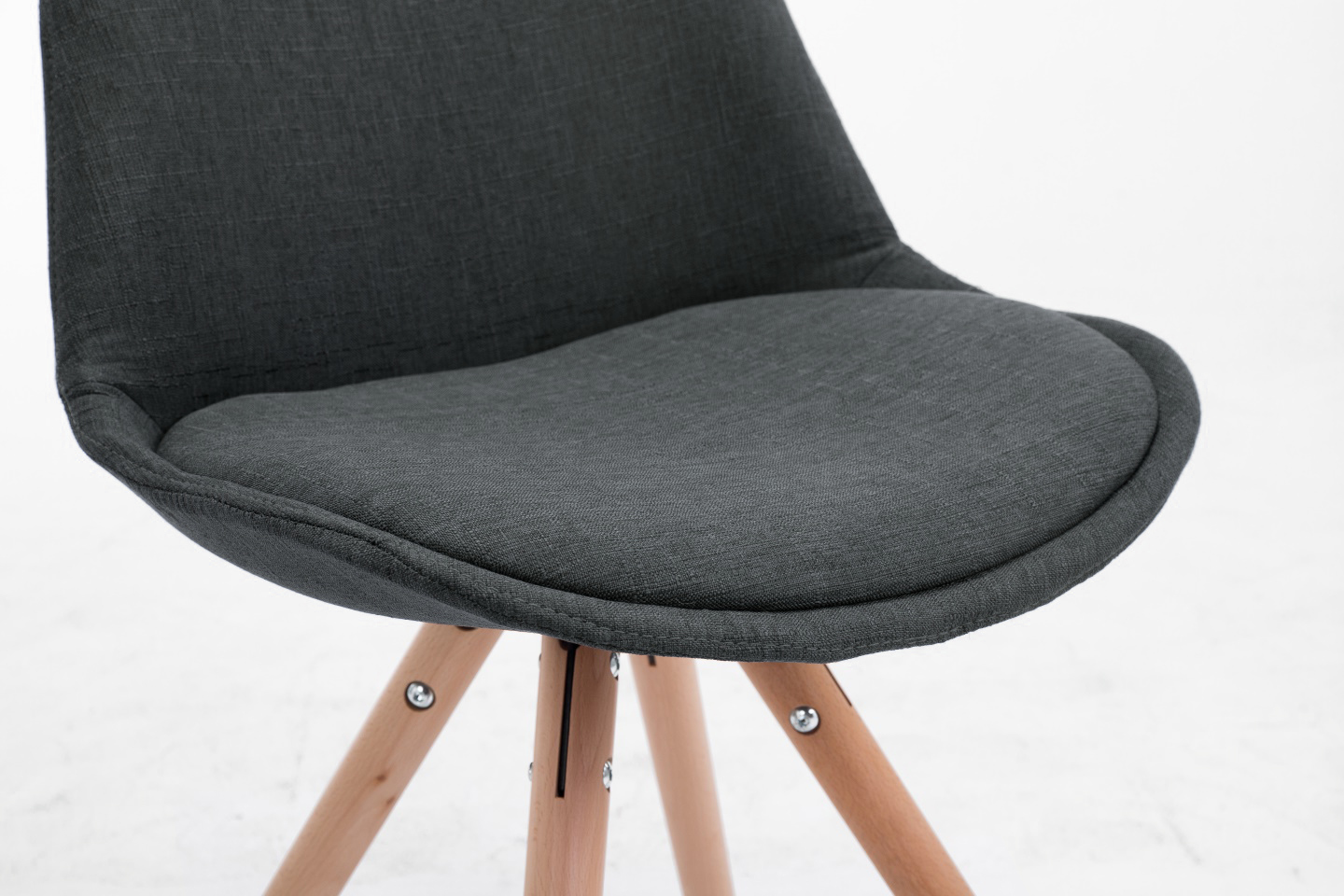 Sedia Toulouse in stoffa gambe tonde