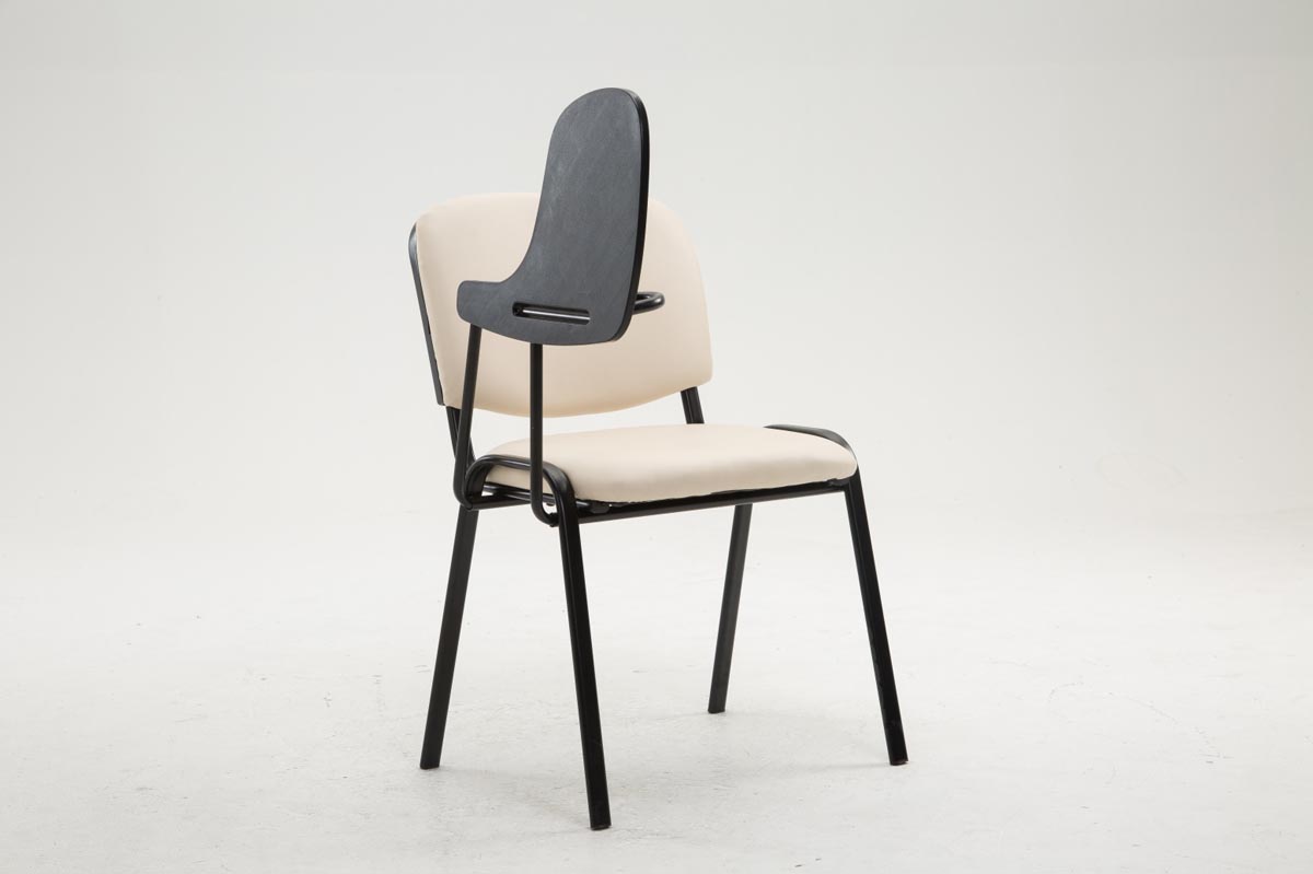 Sedia Ken in similpelle con tavolino ribaltabile
