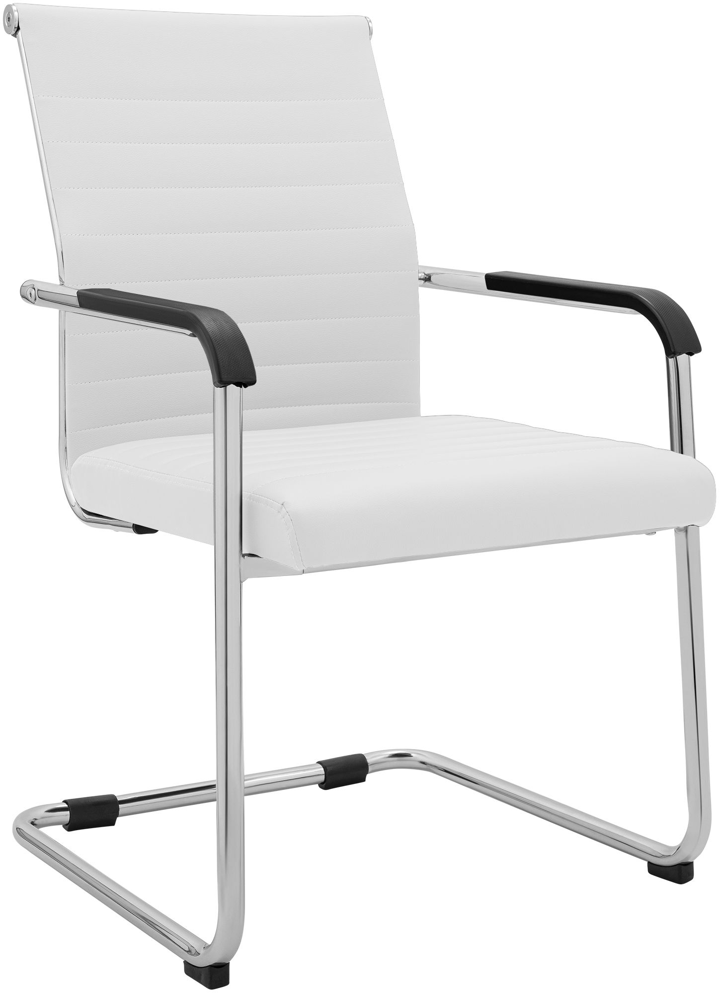 Sedia cantilever Hakon in similpelle