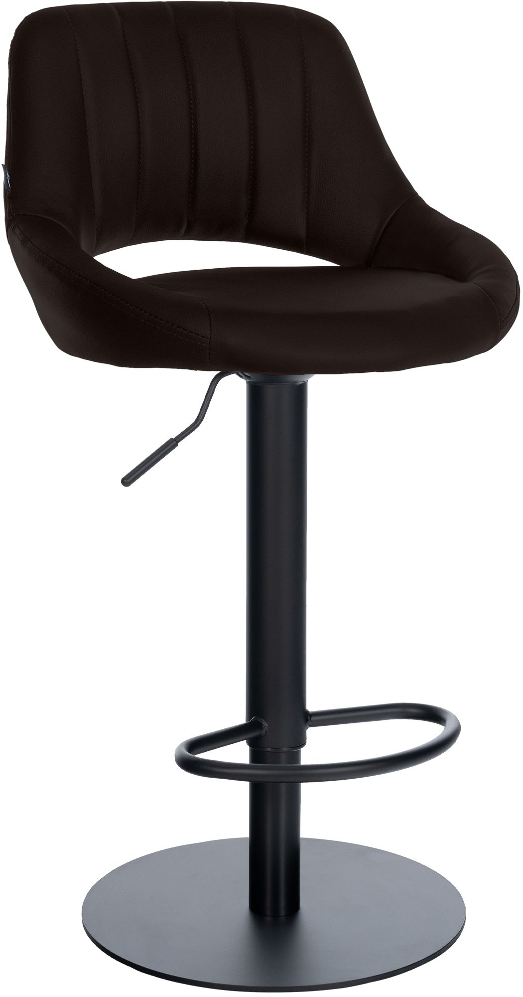 Sgabello da bar Milet nero con base extra pesante