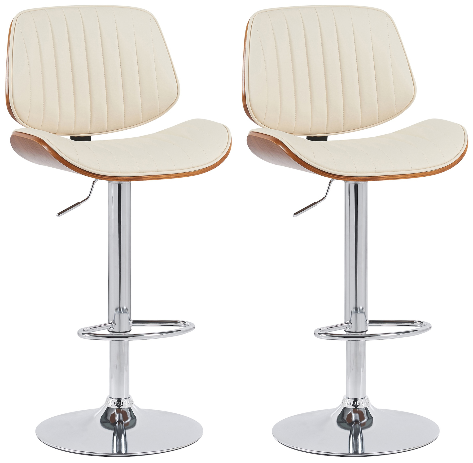 Set di 2 sgabelli da bar Clawson in similpelle