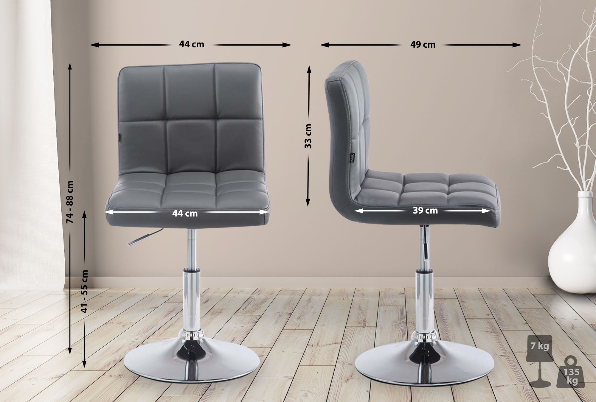 Sedia lounge Palma V2 in similpelle