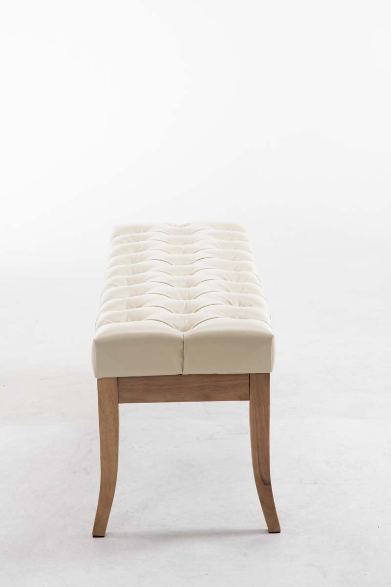Panca design RAMSES in similpelle e legno chiaro antico