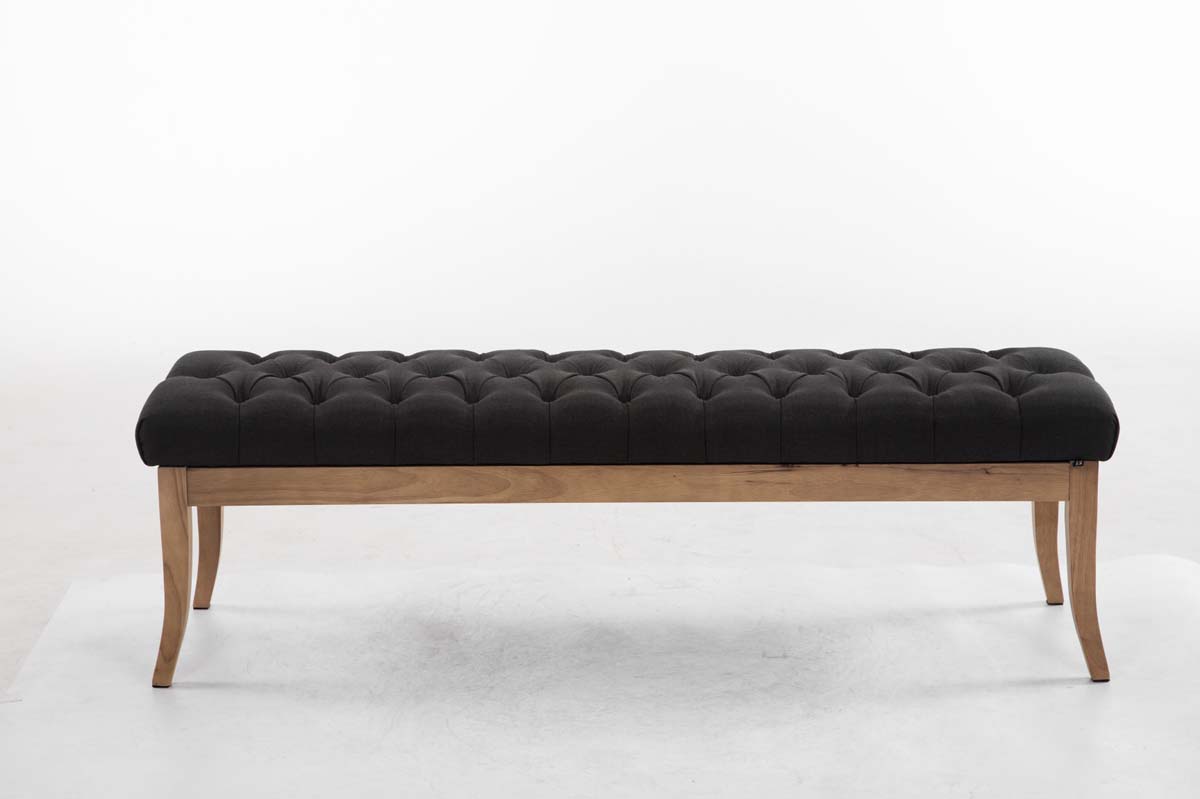 Panca design RAMSES in legno chiaro antico tessuto