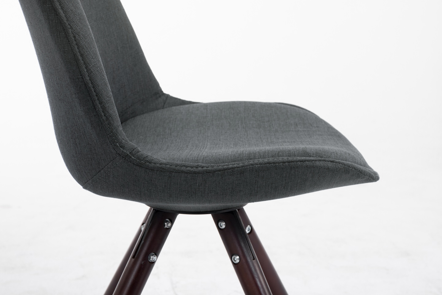 Sedia Toulouse in stoffa gambe tonde