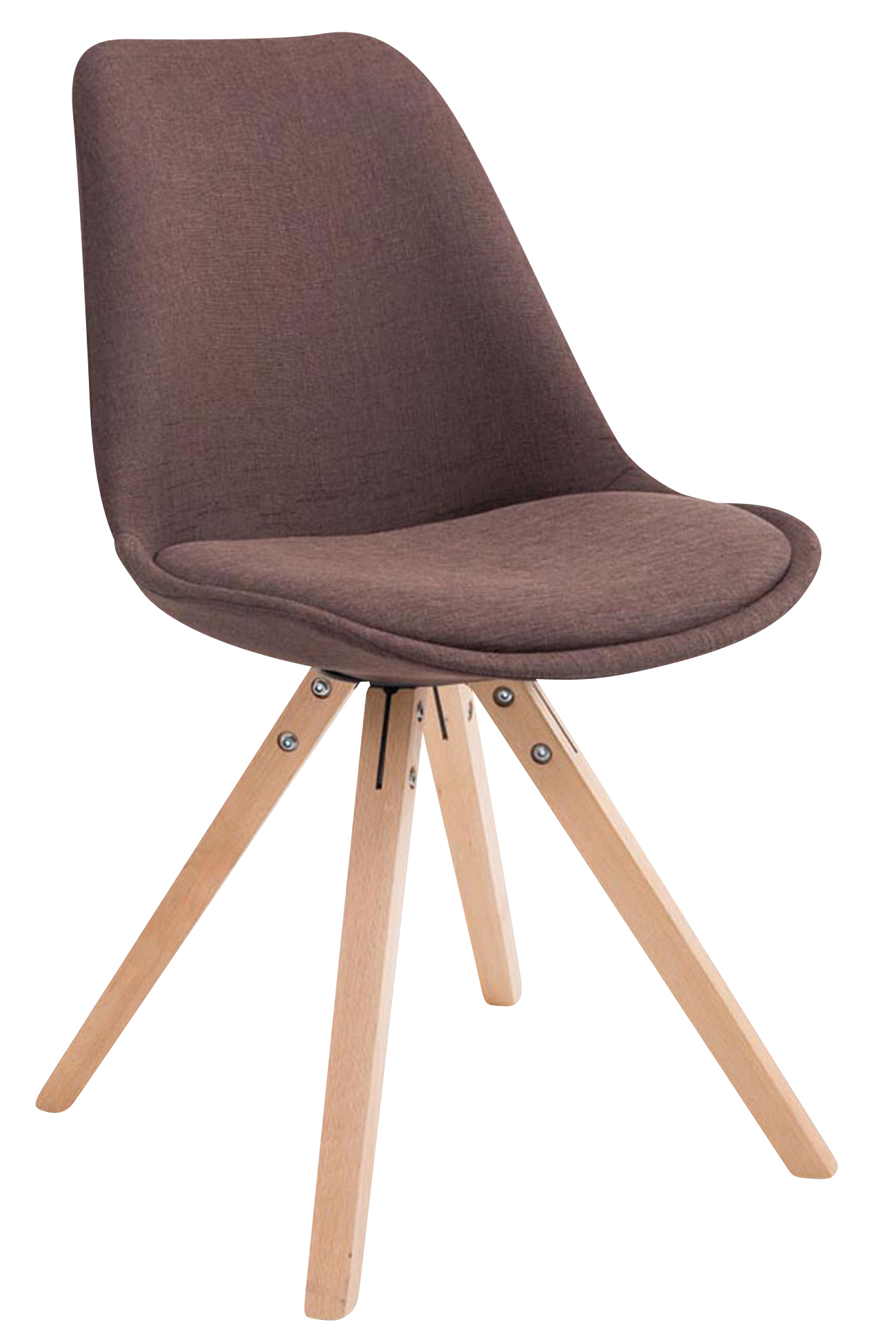 Set di 4 sedie per visitatori Toulouse Fabric Square