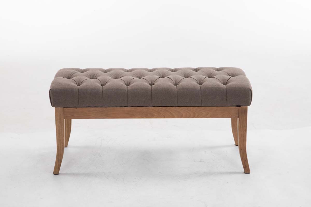 Panca design RAMSES in legno chiaro antico tessuto