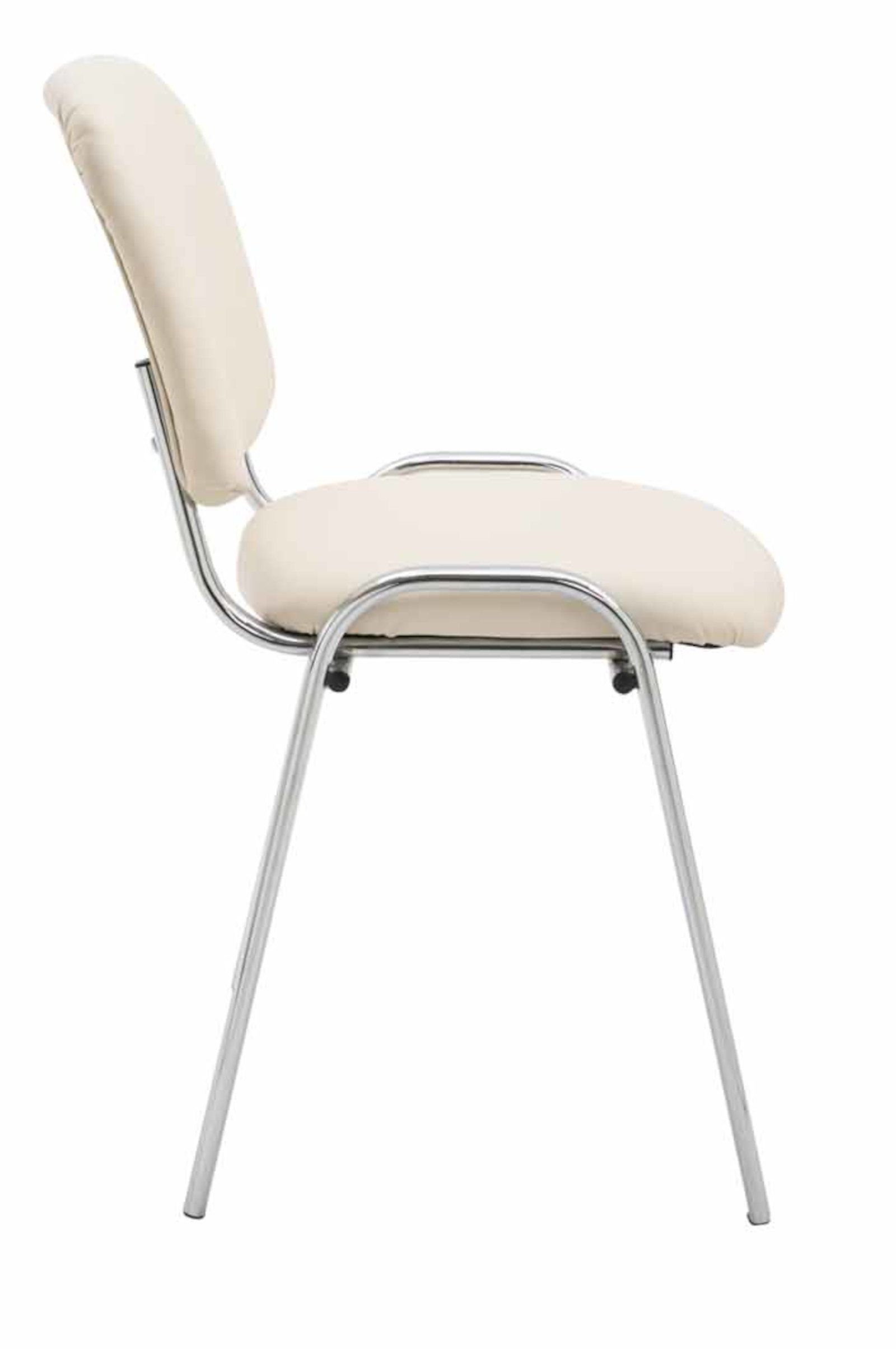 Set 4 Sedie Ufficio Ken Cromo In Similpelle