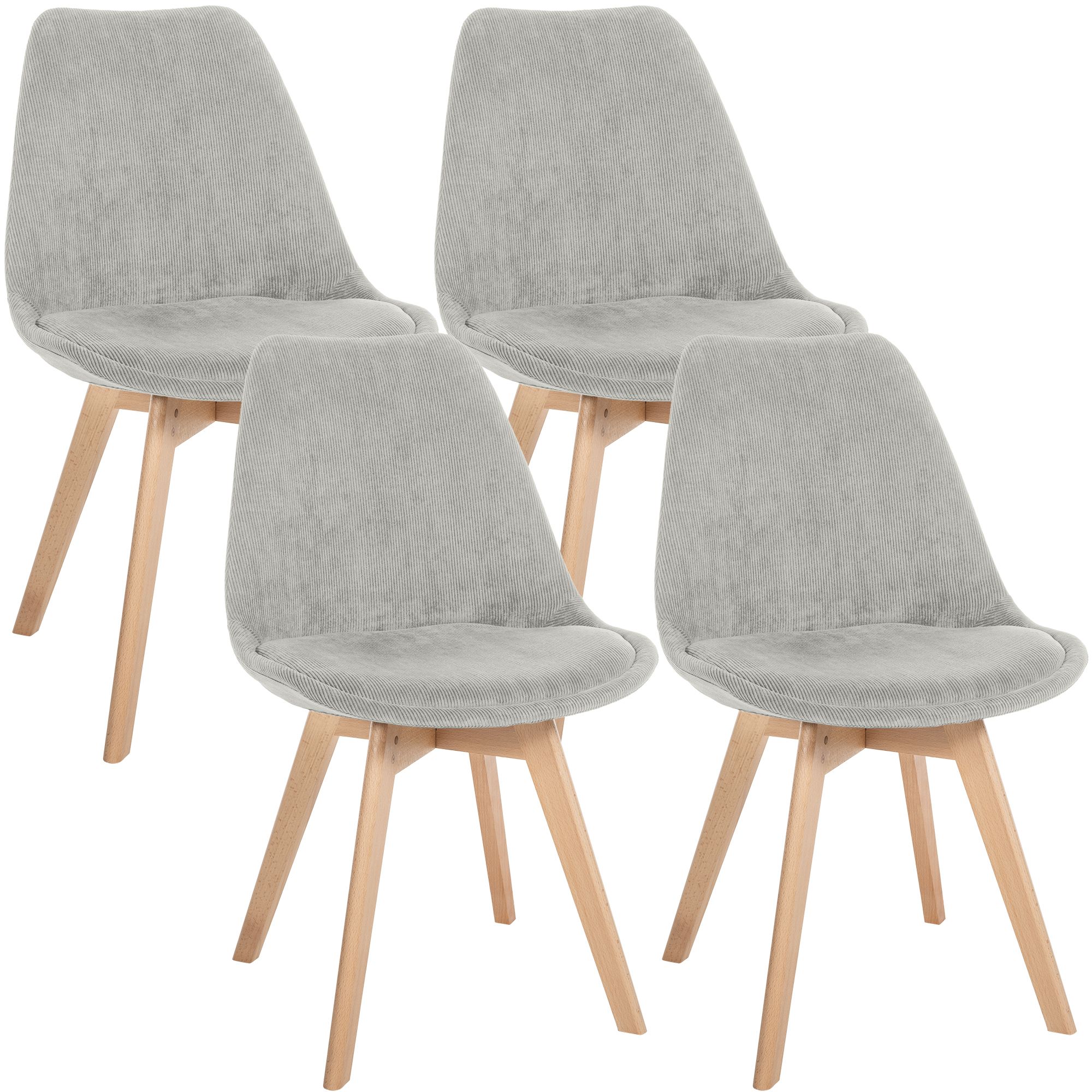 Set 4 sedie da pranzo Linares eleganti e confortevoli per ogni ambiente
