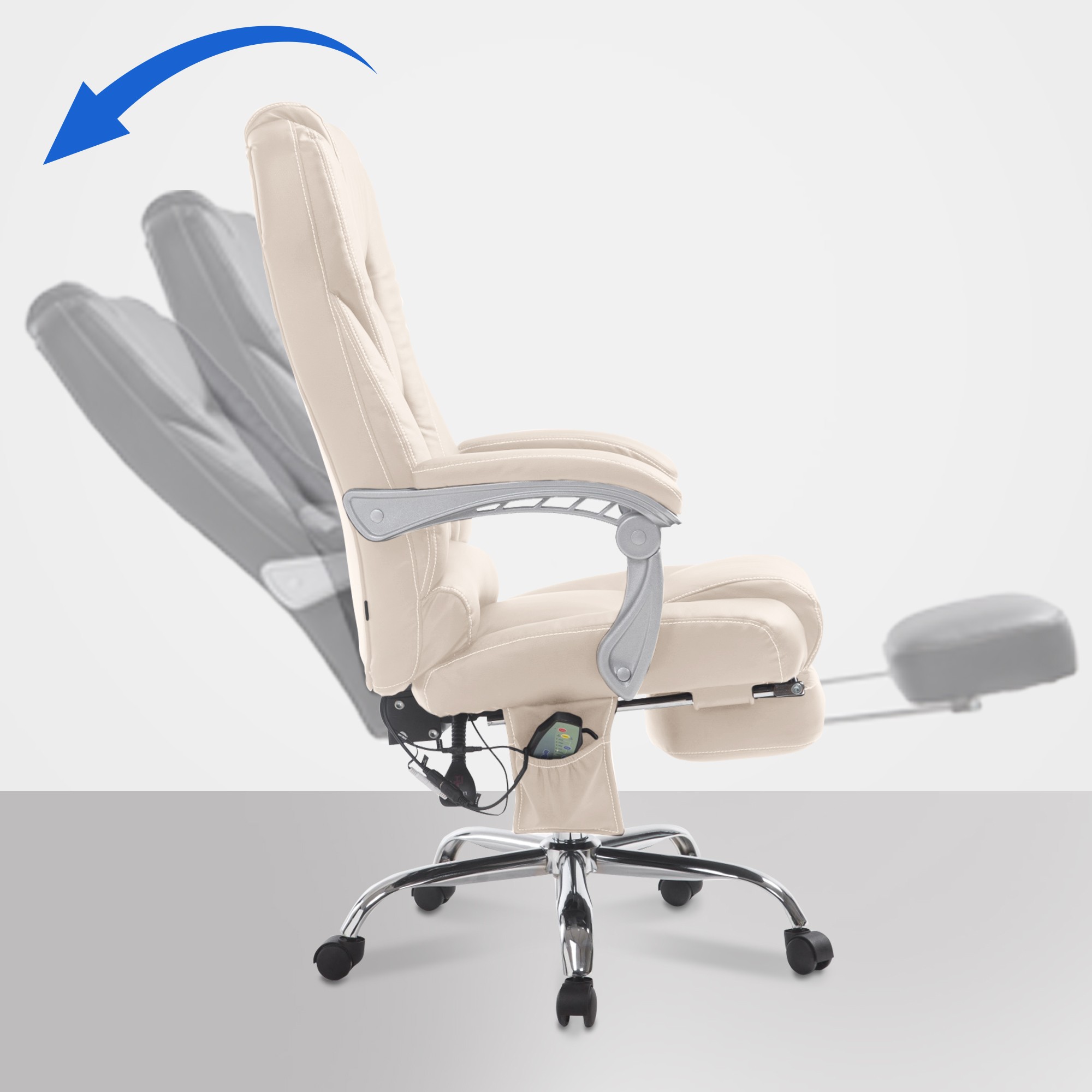 Sedia da ufficio Pacific con funzione massaggio in similpelle