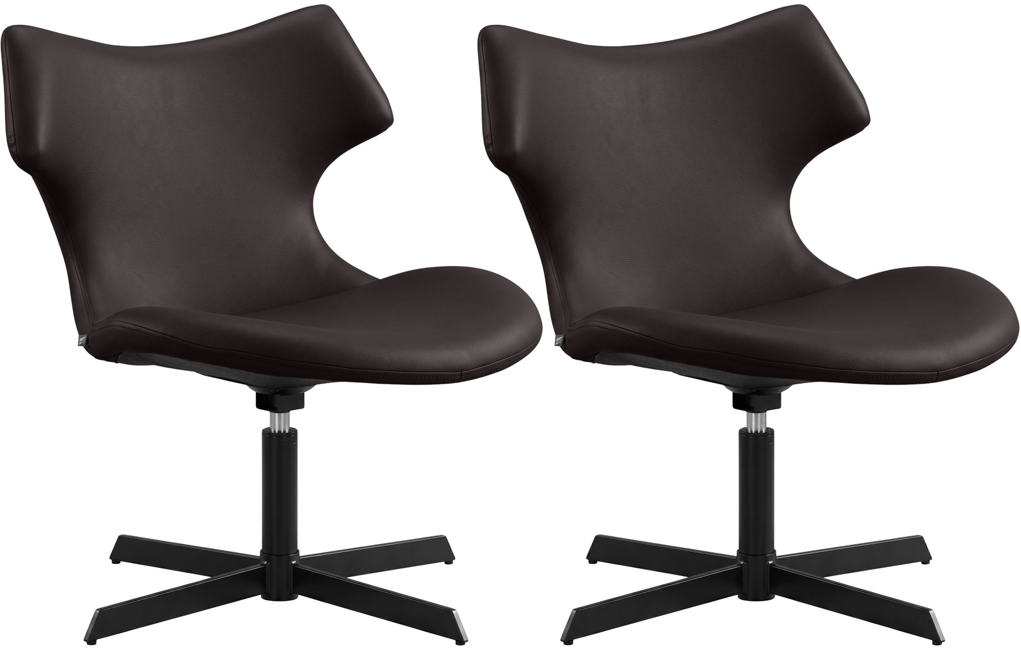 Set di 2 Poltroncine Lounge Welland Effetto Pelle