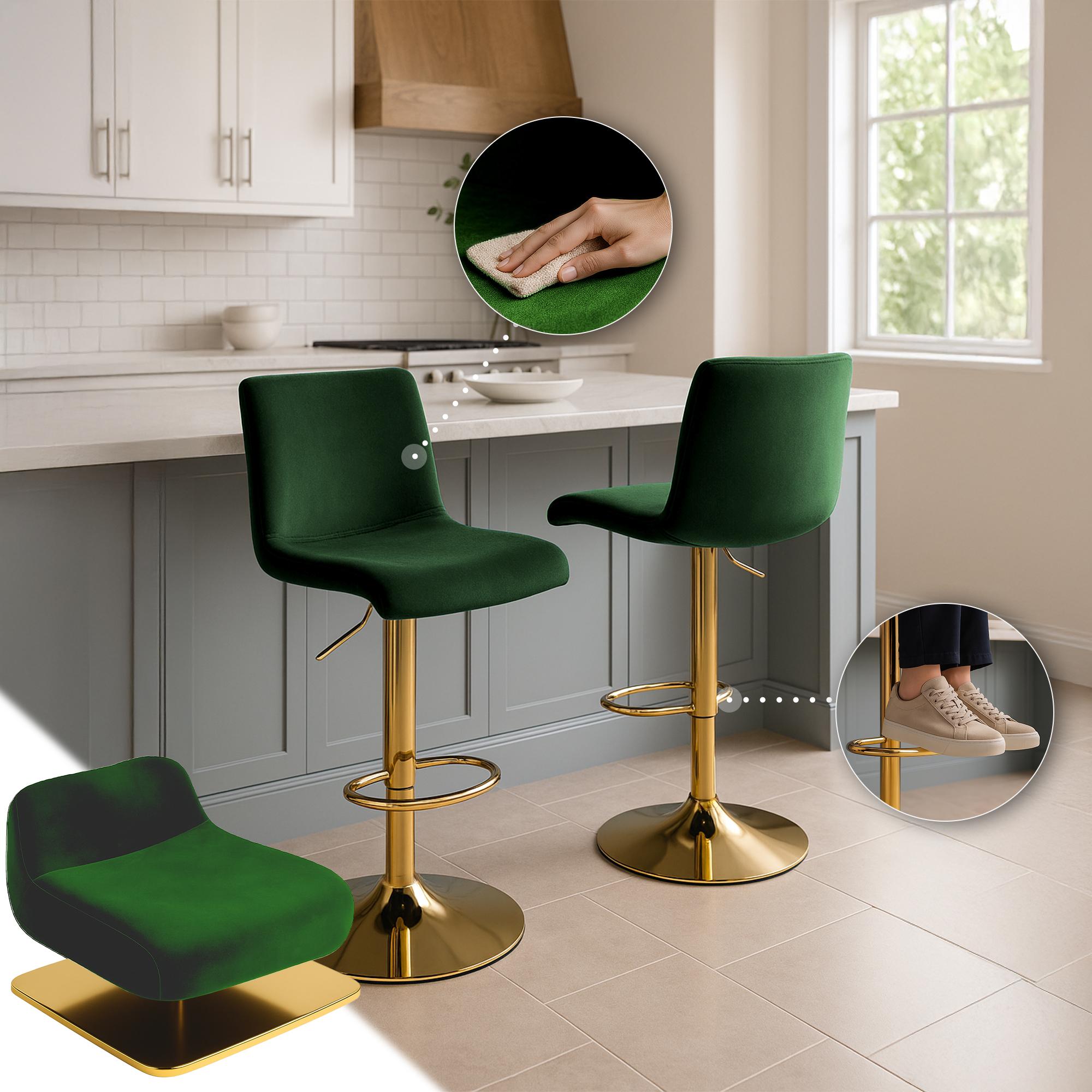 Sgabello Bar Hover in Velluto