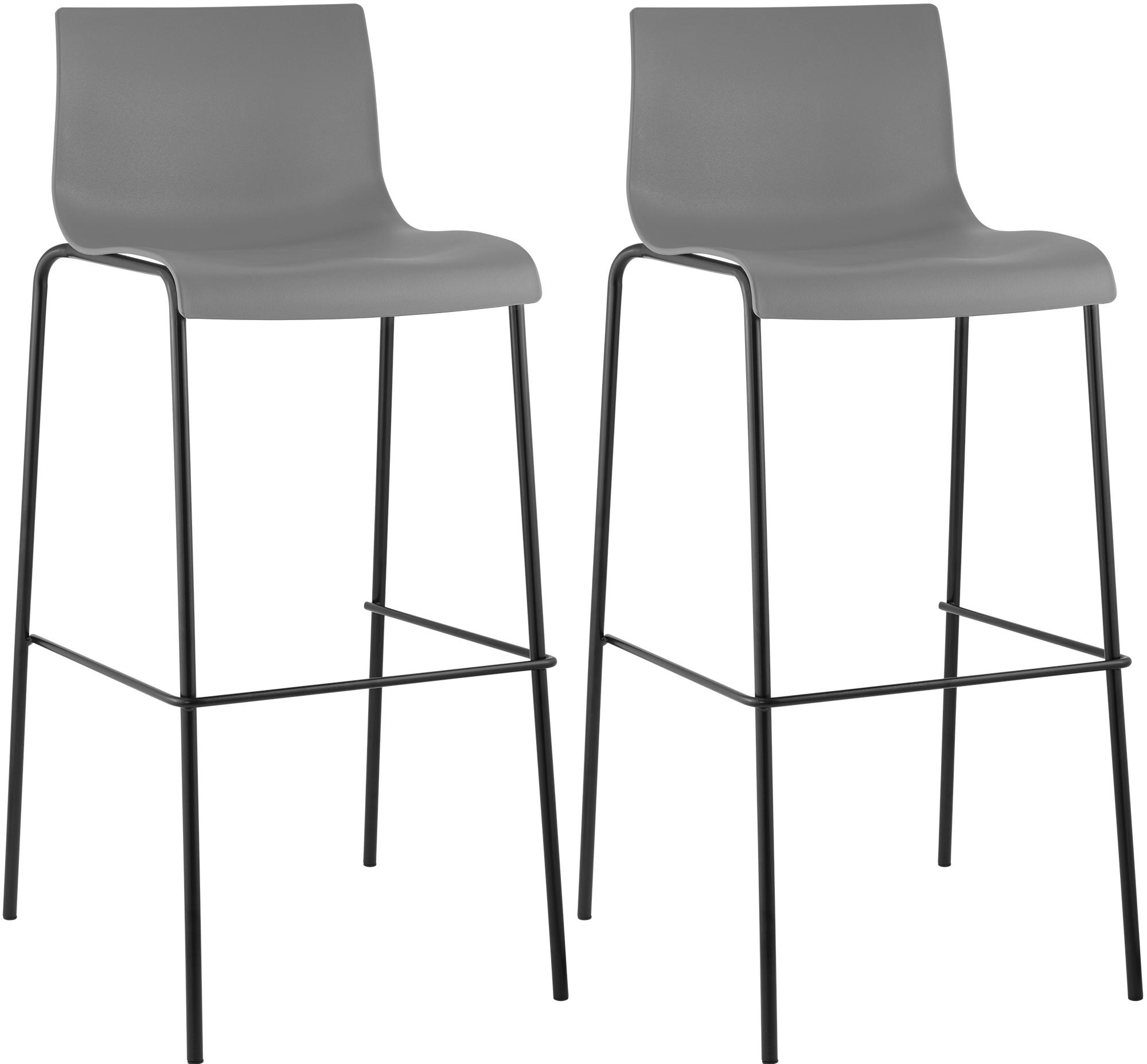 Set di 2 sgabelli da bar Hover in plastica con base a 4 gambe