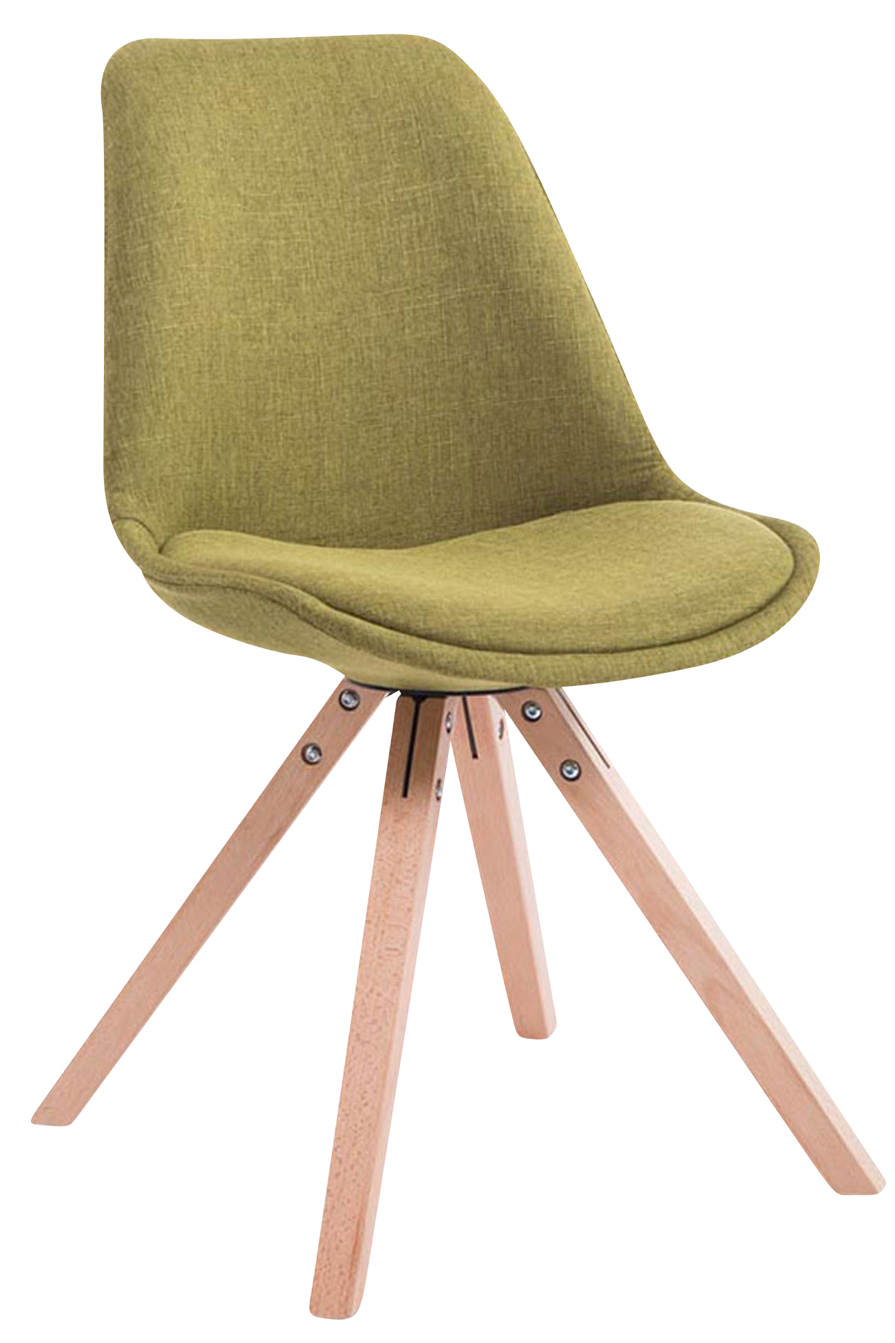 Set di 4 sedie per visitatori Toulouse Fabric Square