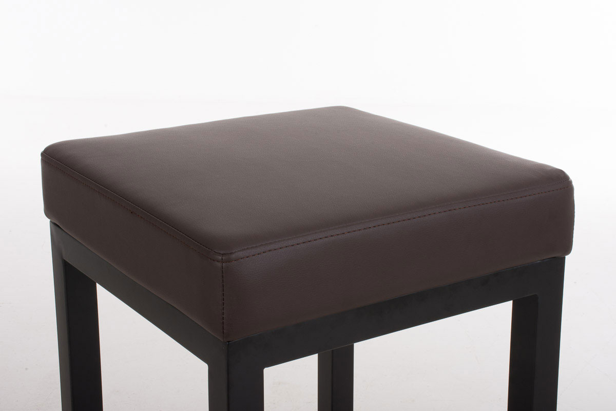 Sgabello Taylor Rivestimento in similpelle Altezza seduta 78 cm Struttura in metallo nero