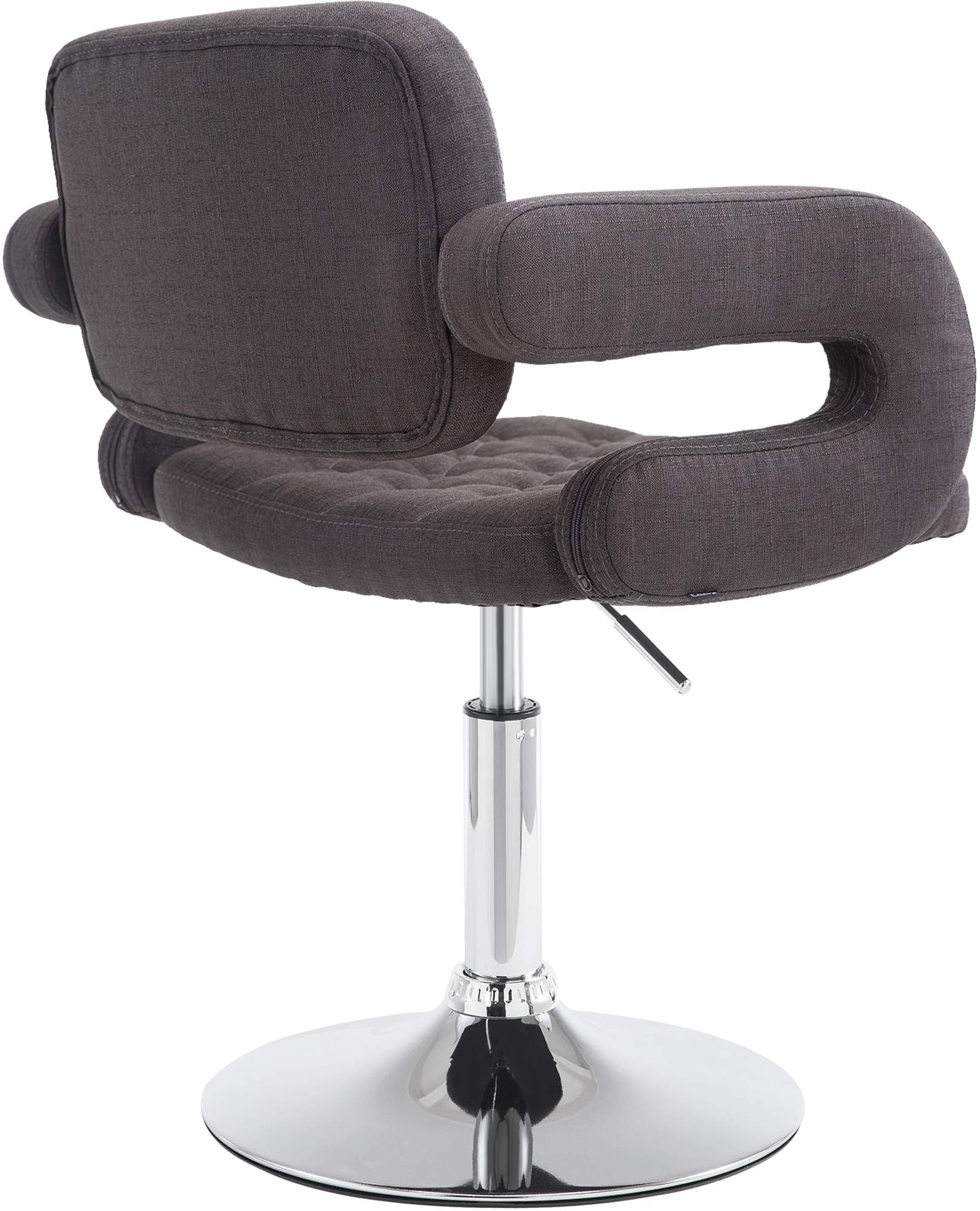 Sedia lounge Dublin in tessuto grigio scuro