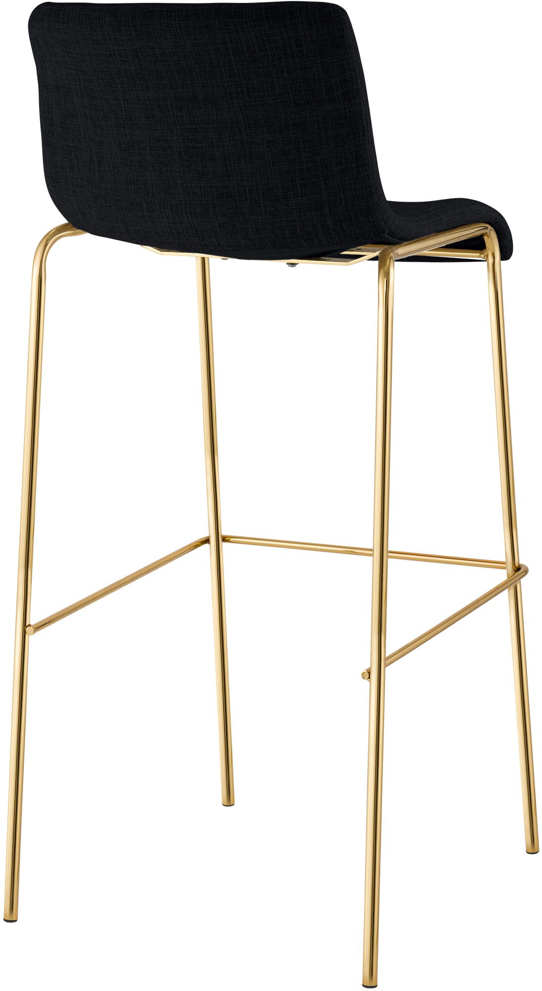 Sgabello Bar Hover Tessuto Base a Quattro Gambe Effetto Oro