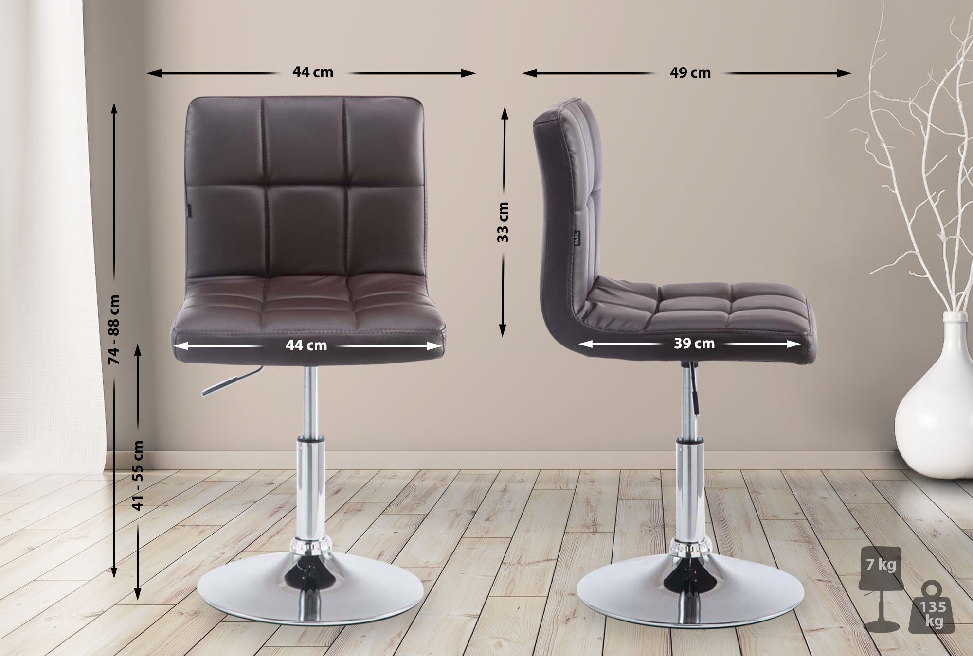 Sedia lounge Palma V2 in similpelle
