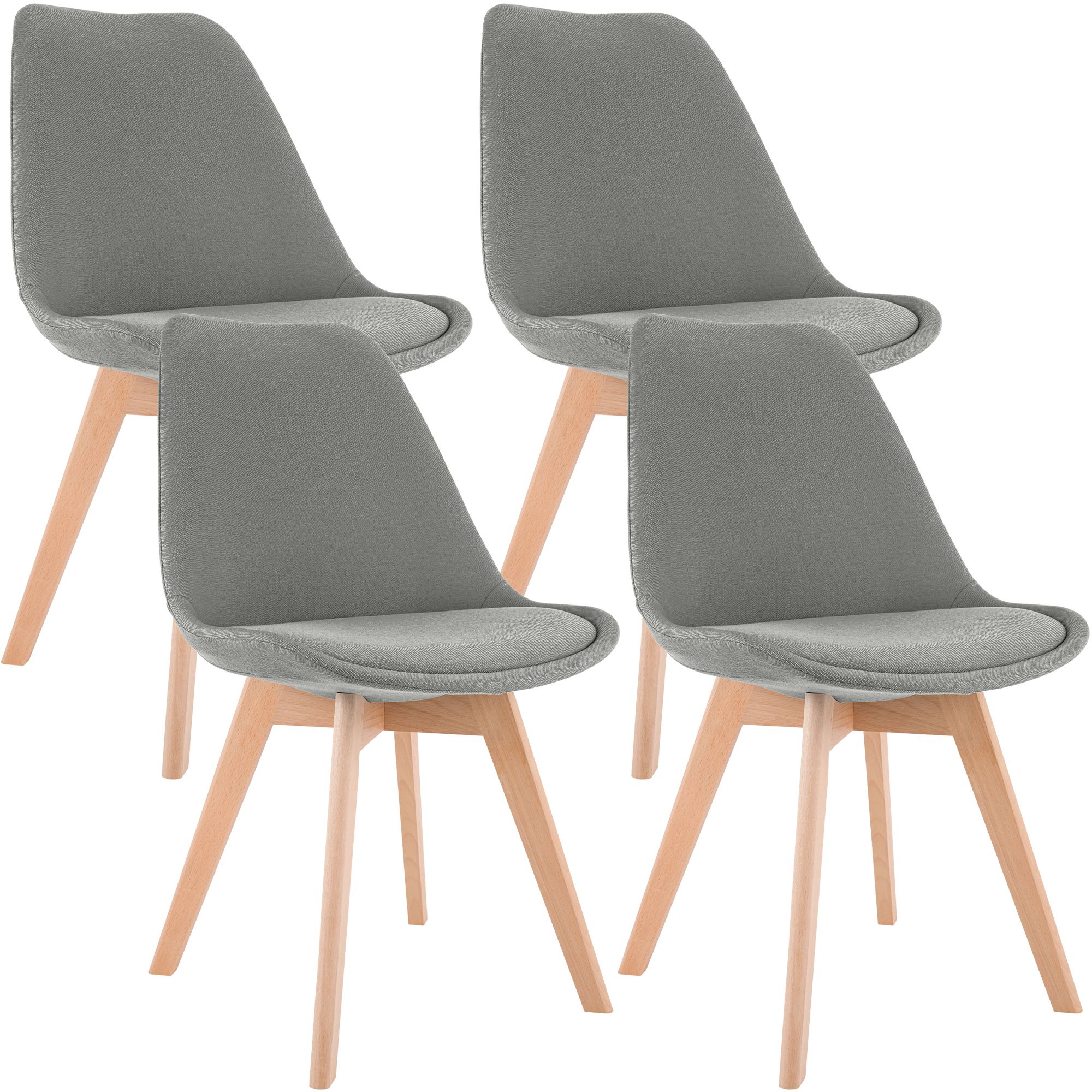Set 4 sedie da pranzo Linares eleganti e confortevoli per ogni ambiente