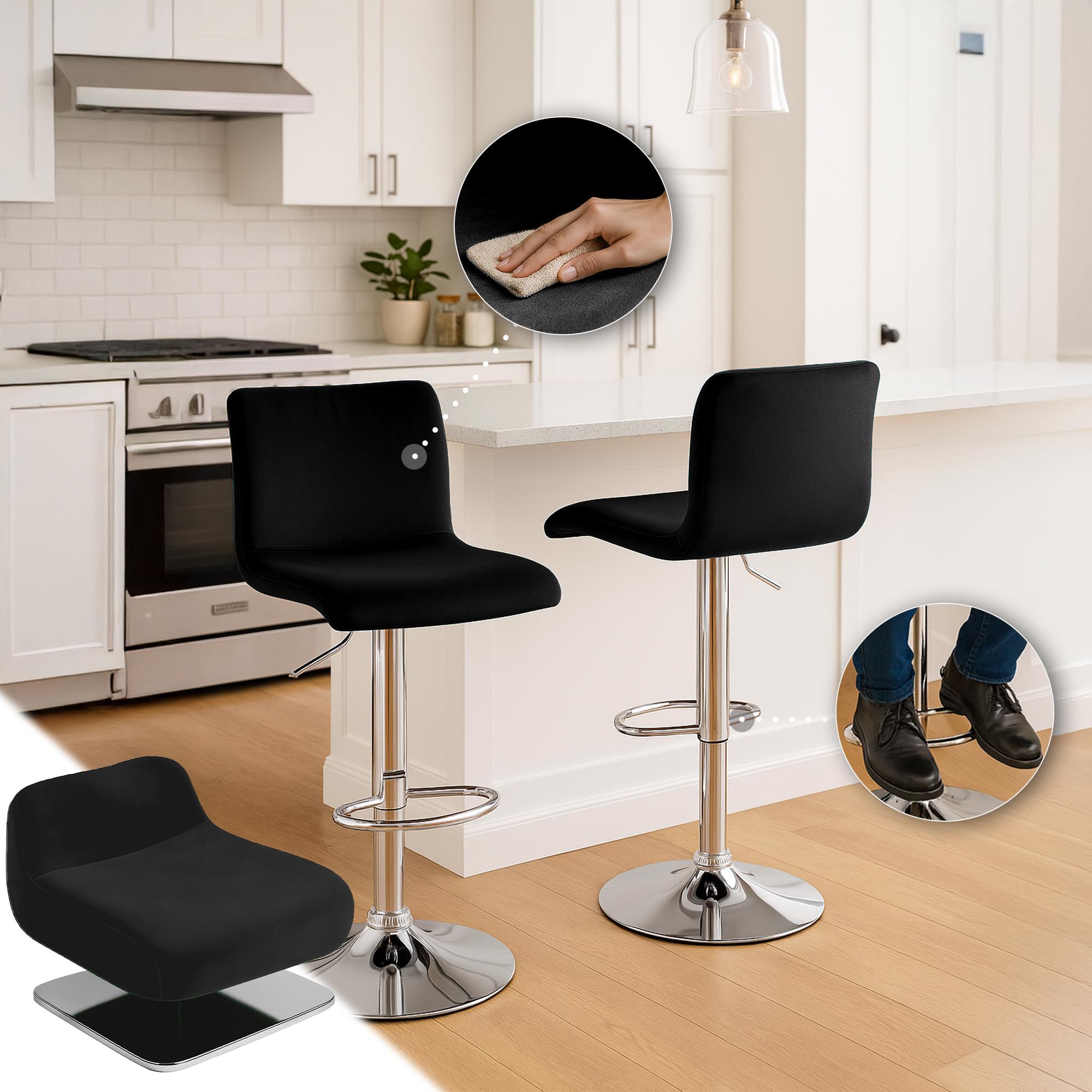 Sgabello Bar Hover in Velluto