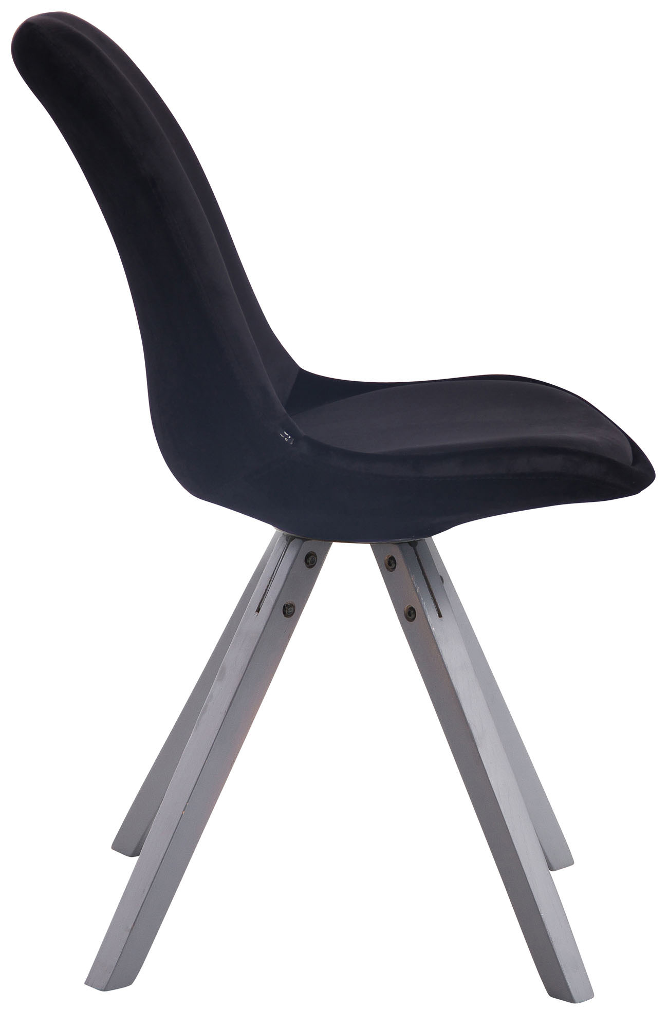 Sedia Toulouse in velluto gambe quadrate