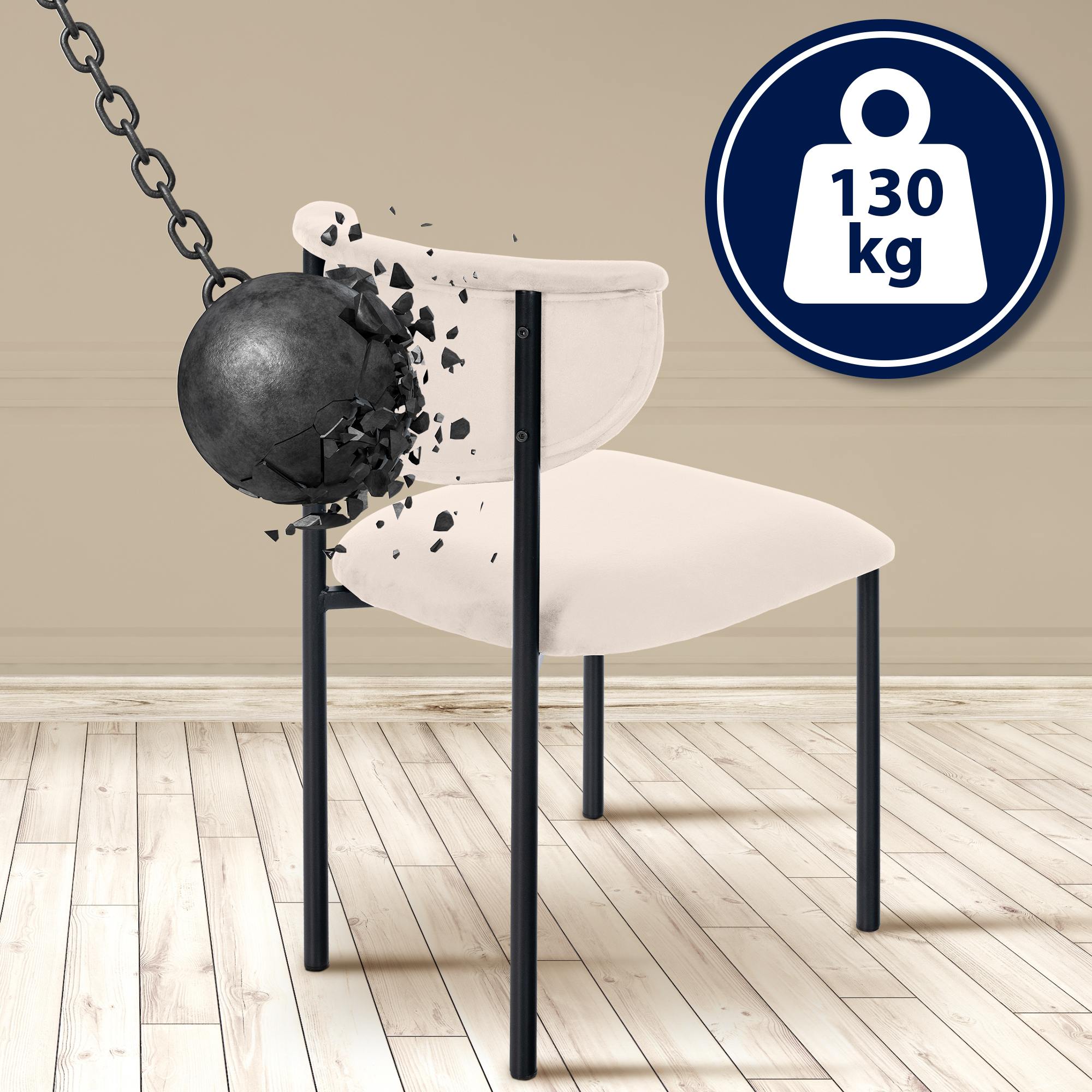 Set di 2 Sedie da Pranzo Gambell in Velluto