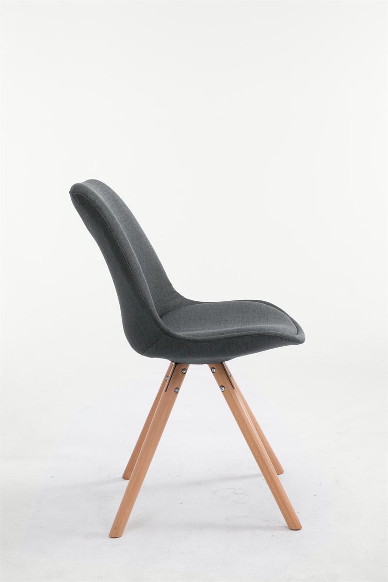 Sedia Toulouse in stoffa gambe tonde