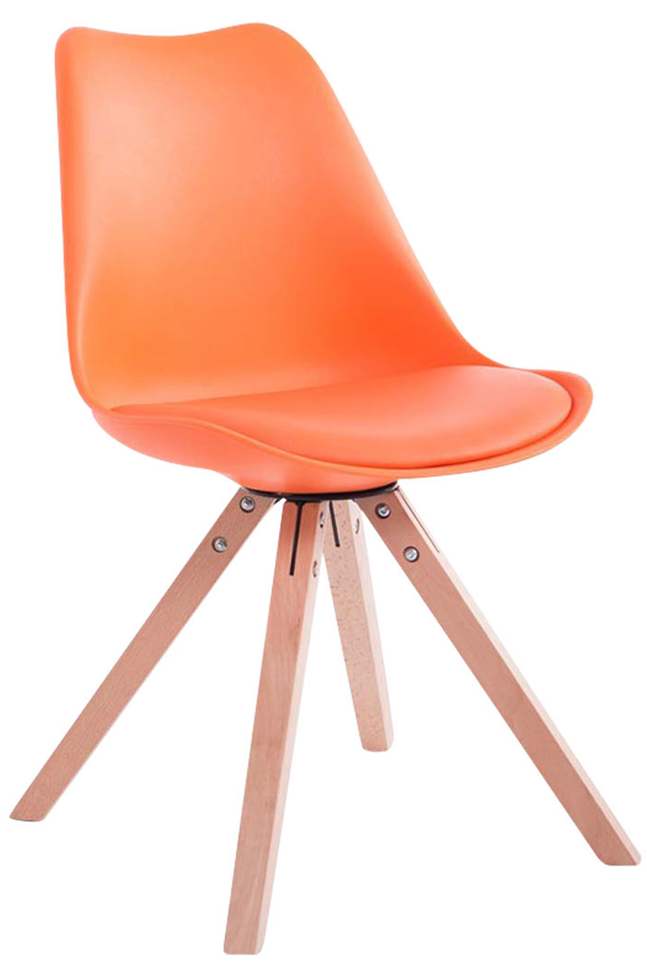 Sedia Toulouse in similpelle gambe quadrate
