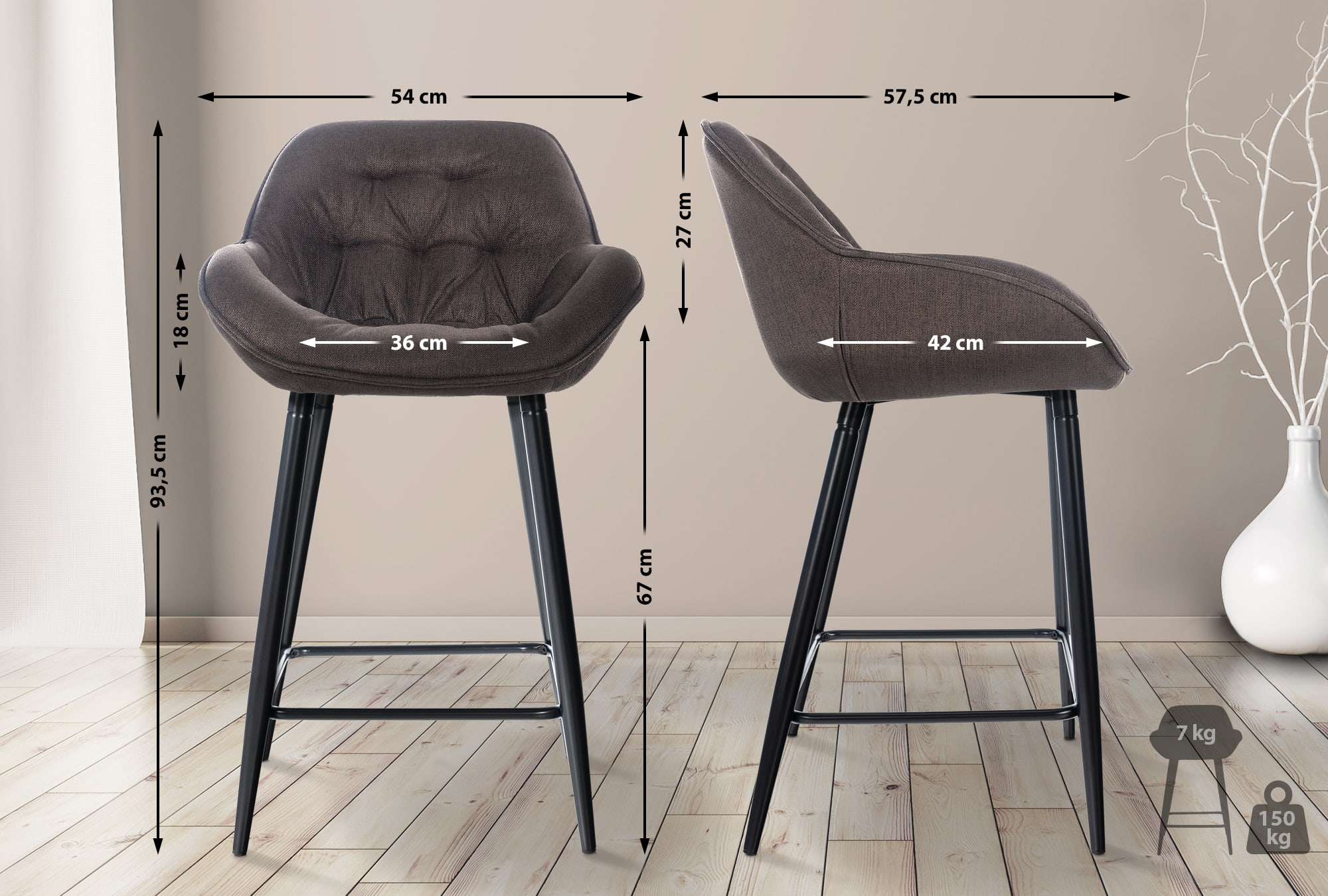 Sgabello da bar Gibson