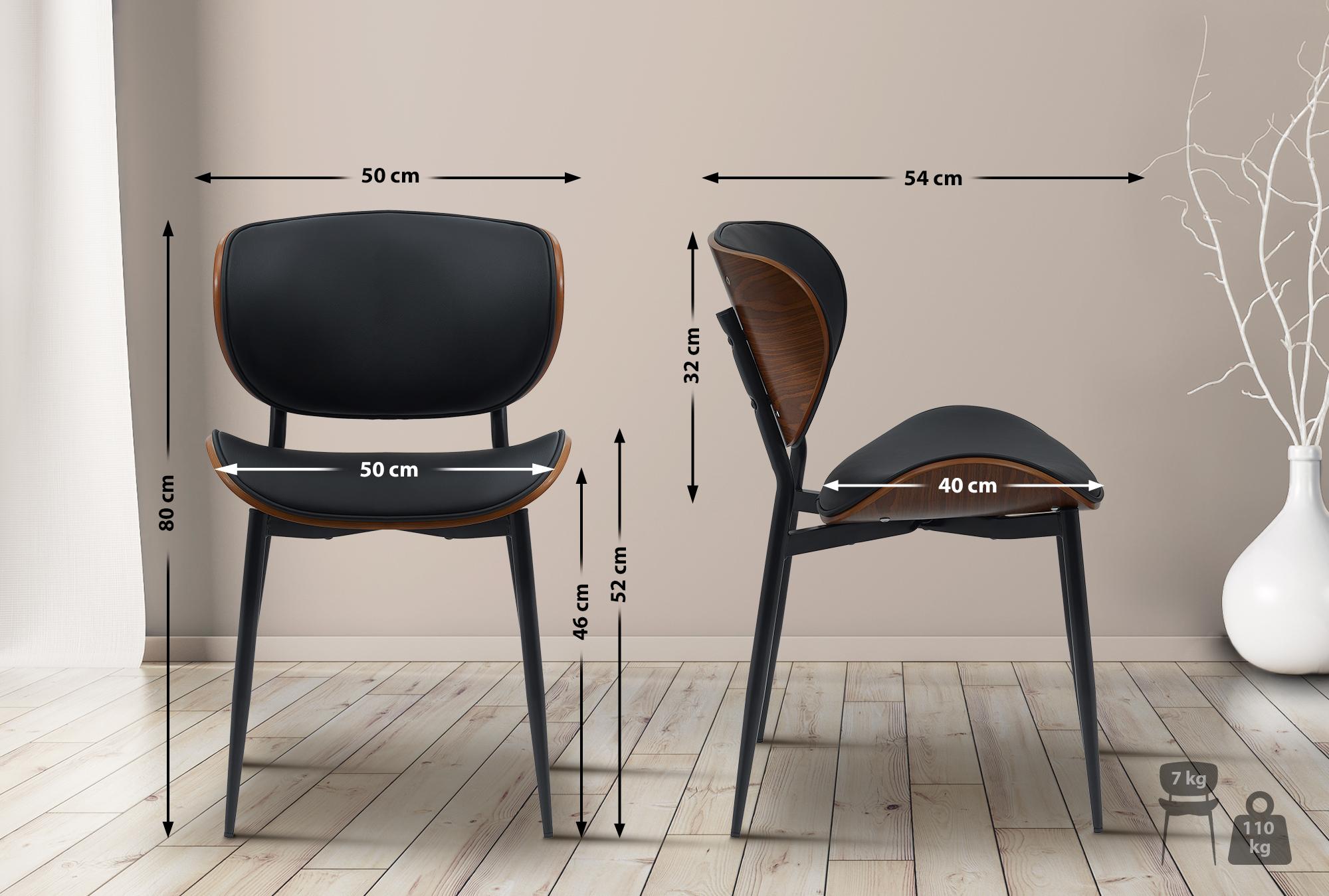 Sedia Enid con rivestimento in similpelle o tessuto