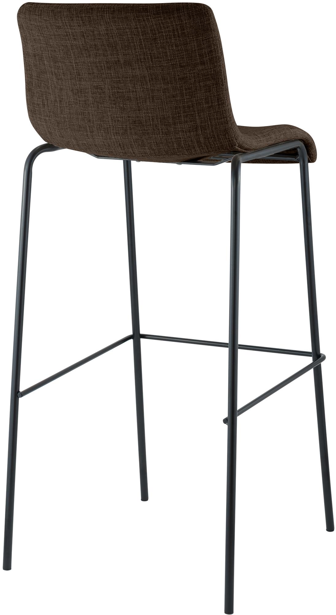 Sgabello da bar Hover in tessuto con base a quattro gambe