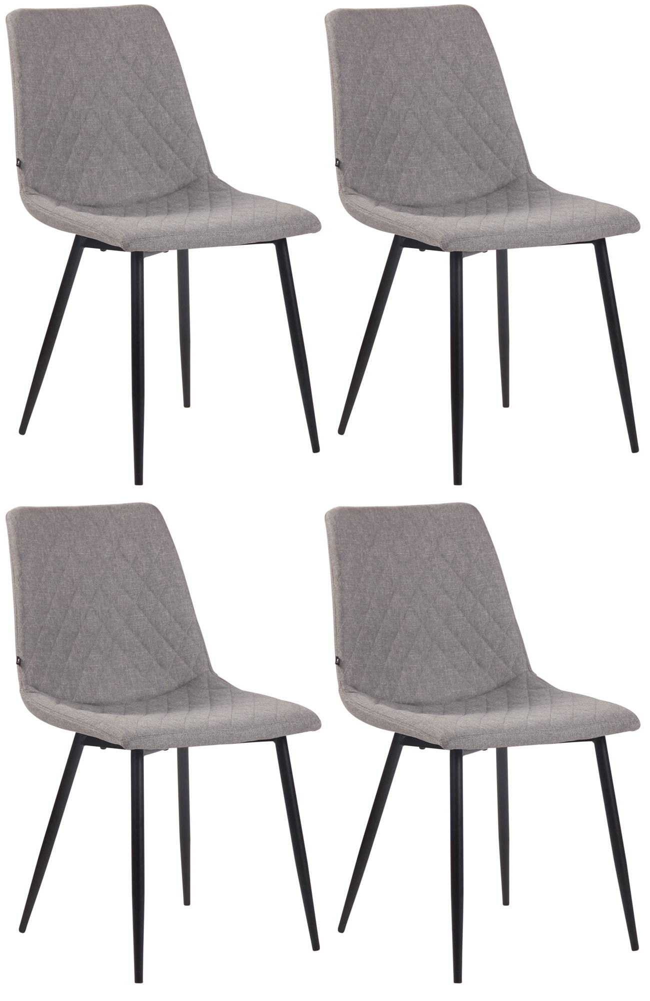 4 set sedie da pranzo Telde in tessuto