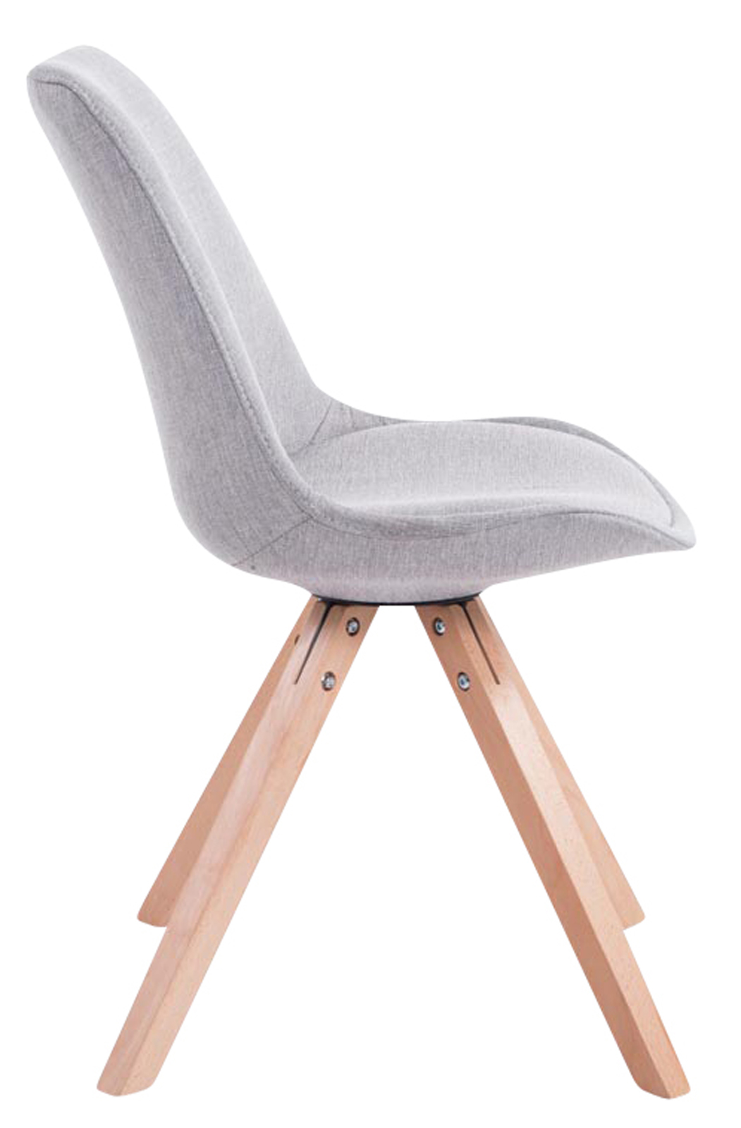Set di 4 sedie per visitatori Toulouse Fabric Square