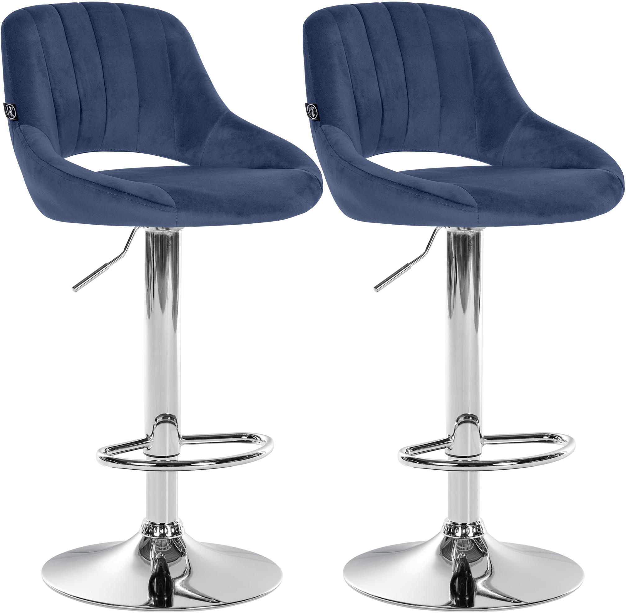 Set da 2 sgabelli da bar Milet in velluto