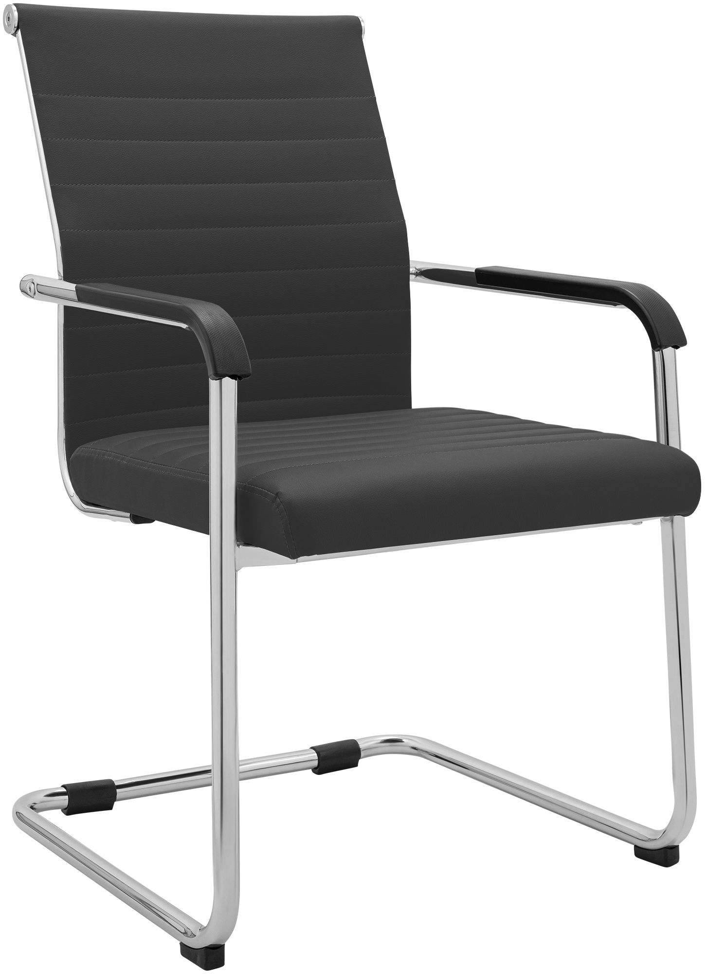 Sedia cantilever Hakon in similpelle