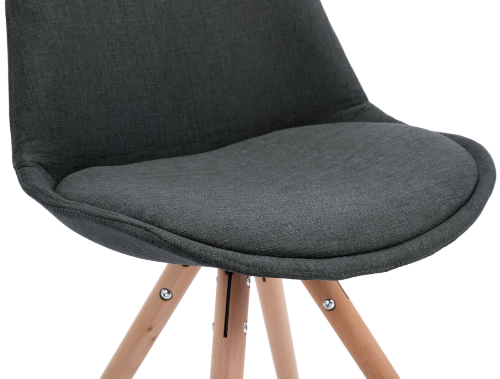 Set di 4 sedie per visitatori Toulouse Fabric Round